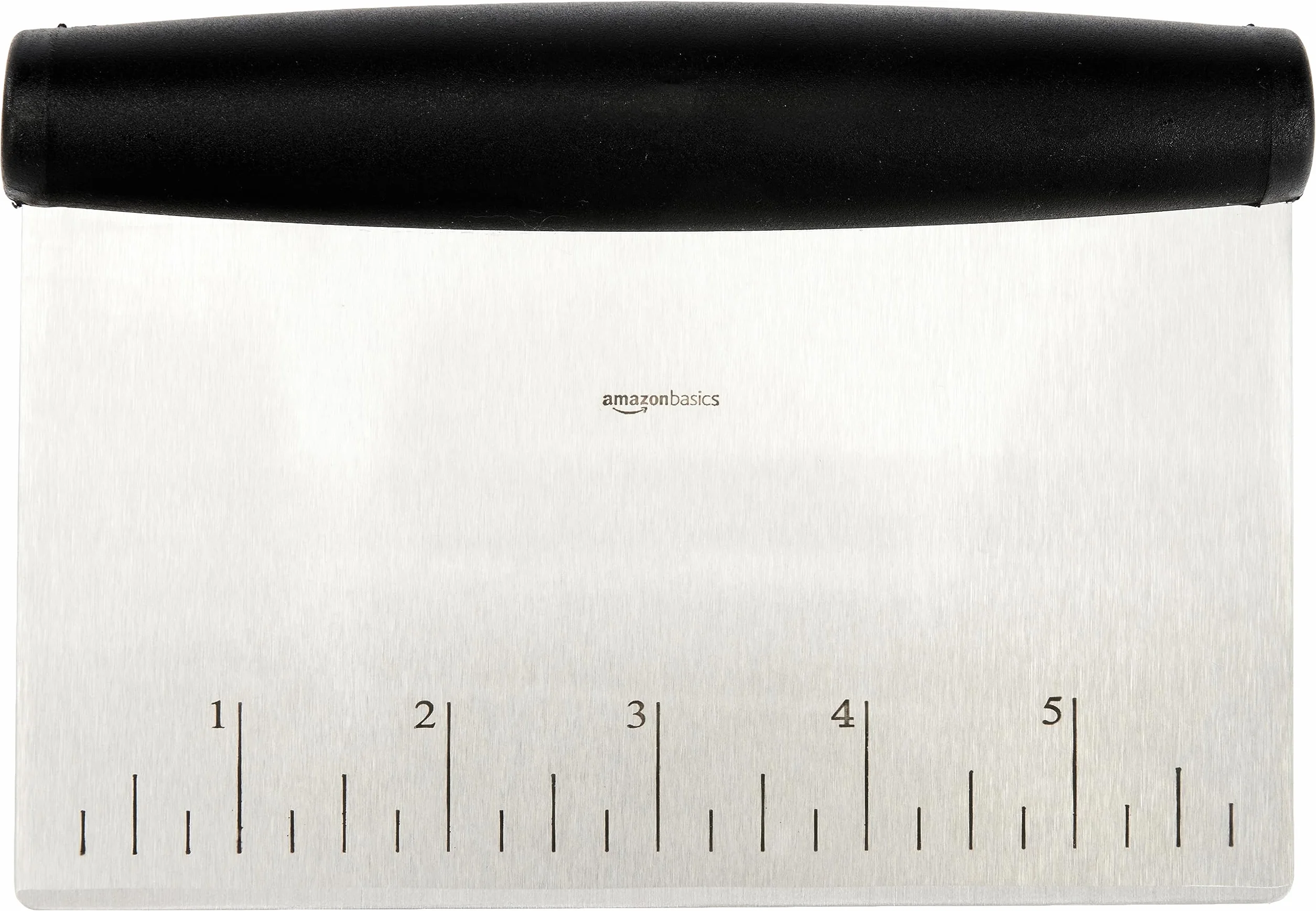 Amazon Basics Rasqueta cortadora de acero inoxidable multiusos 15,24 cm Negro Plateado