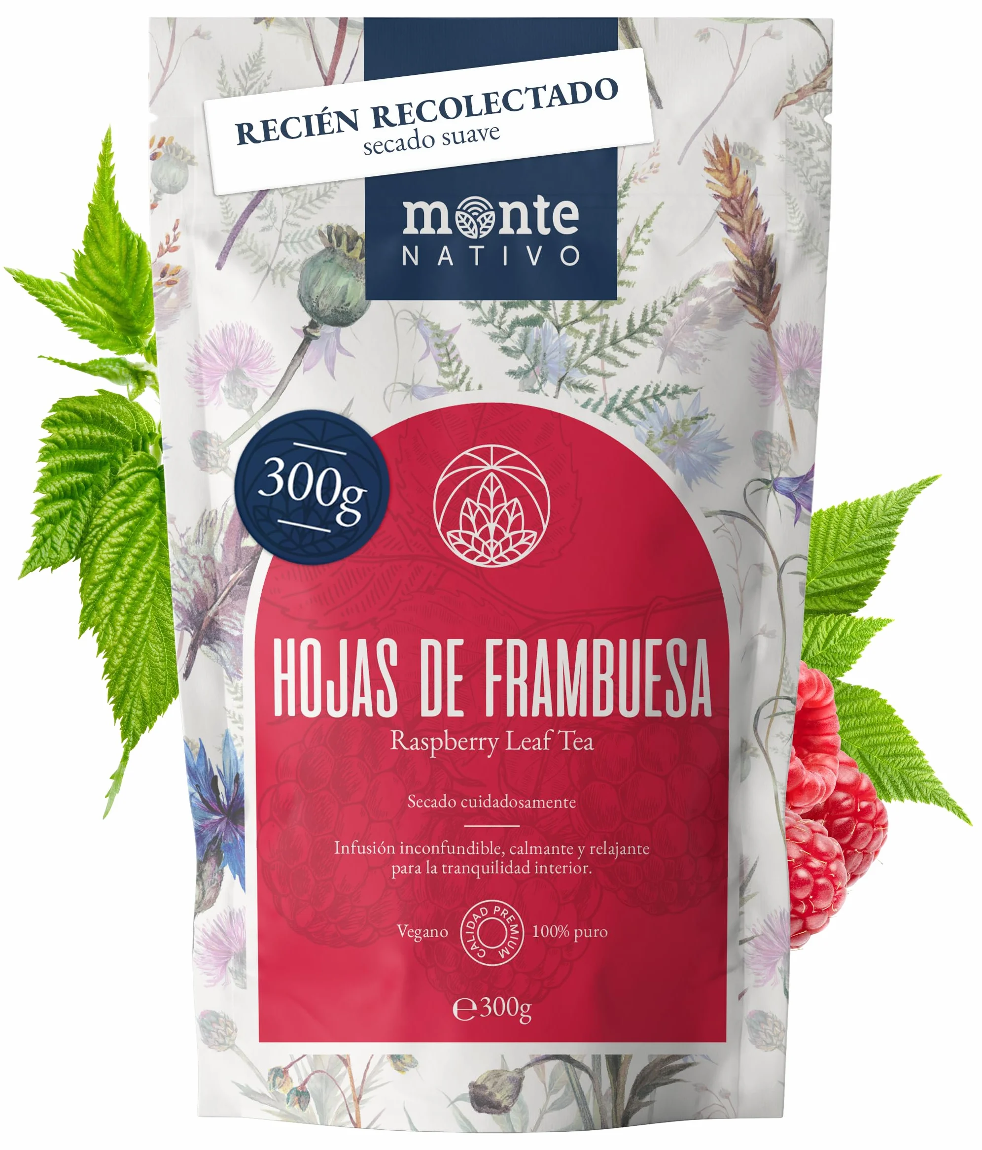 Té de hojas de frambuesa 300g Infusión Final del Embarazo
