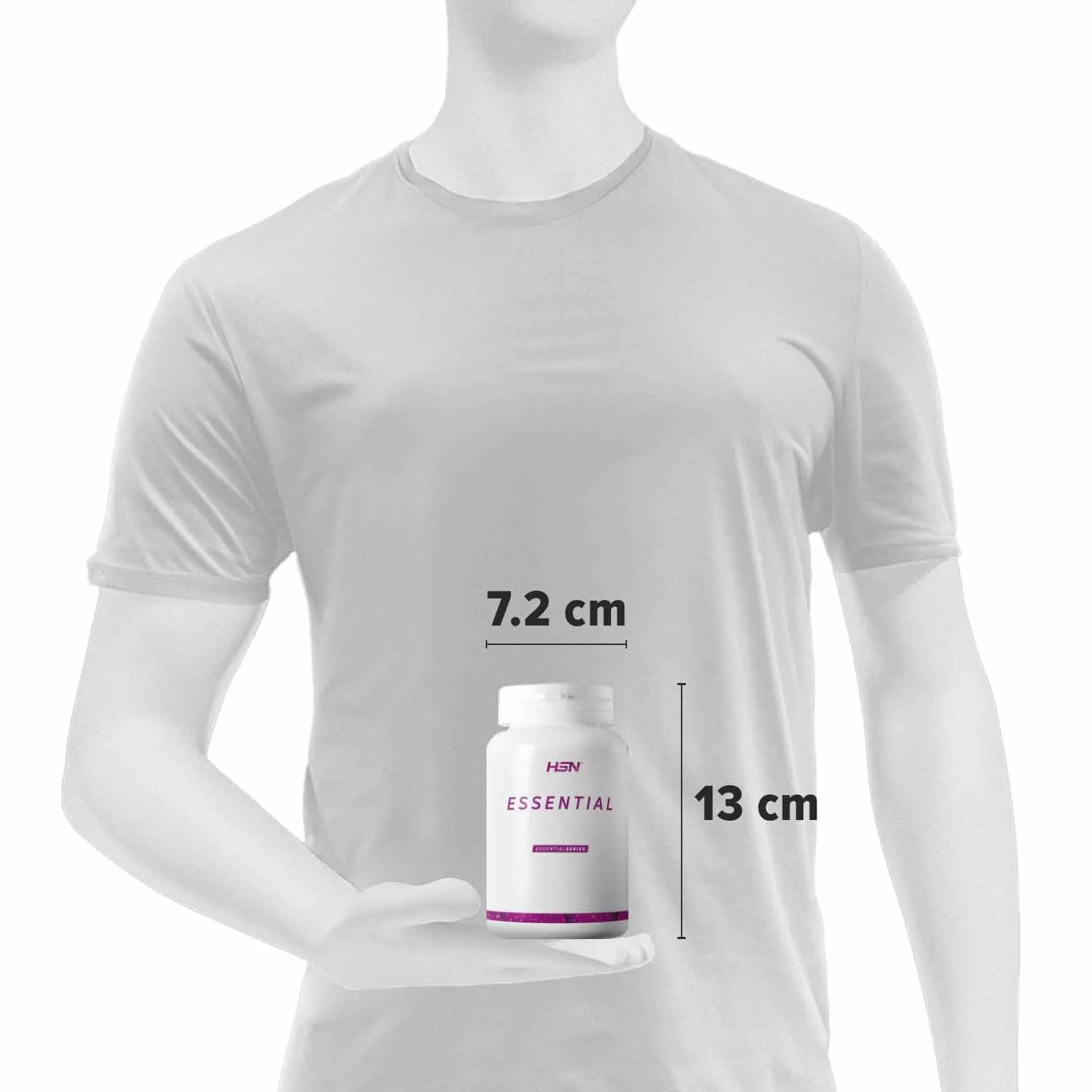 HSN Glicina 120 Cápsulas Vegetales 3000mg L-Glicina por Dosis Diaria Alta Concentración No-GMO Vegano Sin Gluten