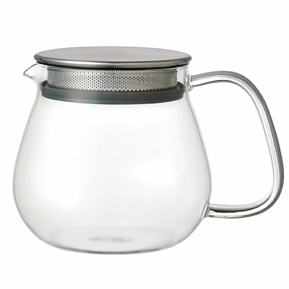 Kinto Unitea Tetera One Touch 460 ml Vidrio Filtro Tapa Acero Inoxidable