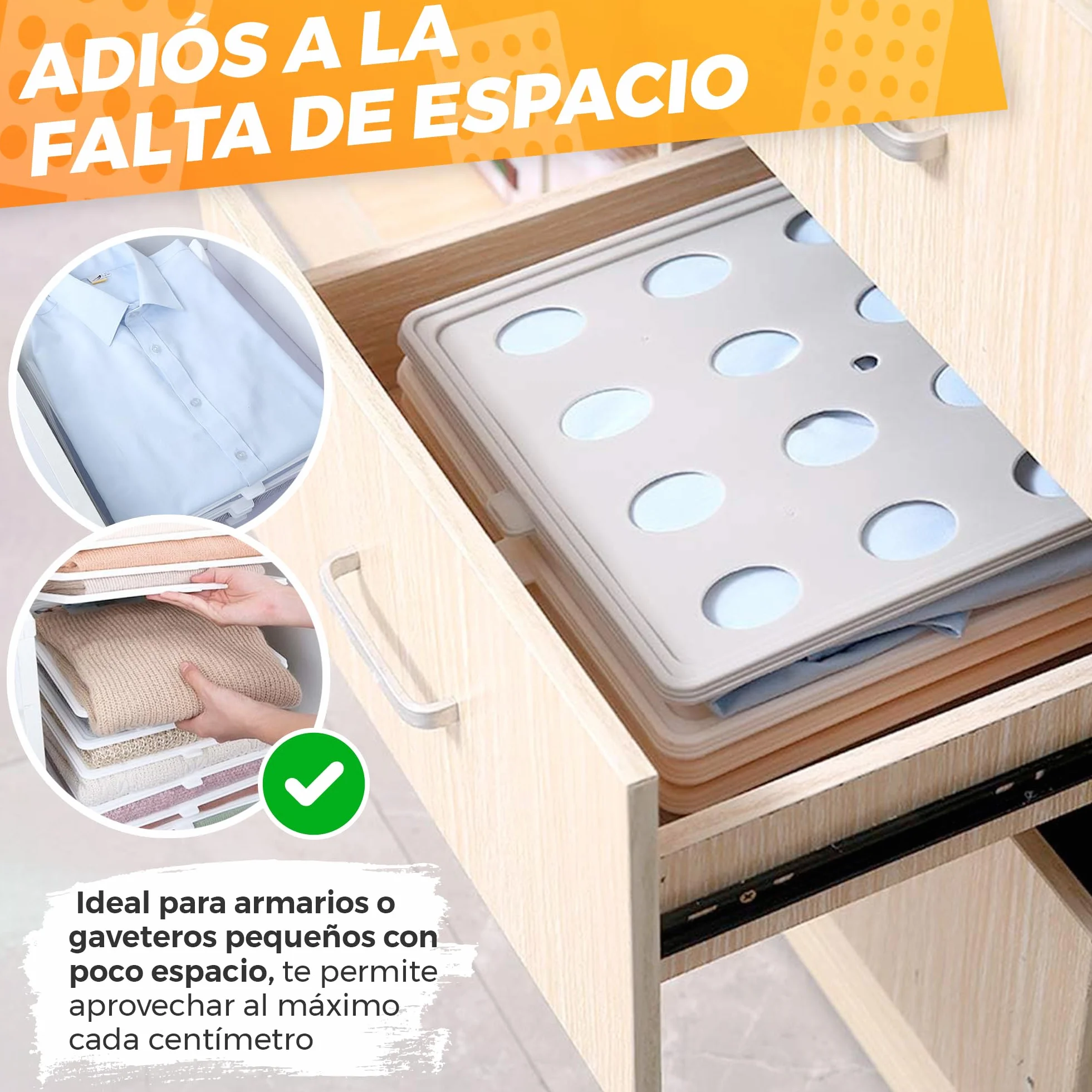 Organizador armario para camisetas PACK 10 resistentes antiarrugas antihumedad