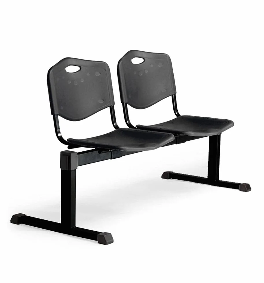 Piqueras Y Crespo Bancada de PVC de 2 Puestos, PVC, Negro, 60 x 129,50 x 81 cm