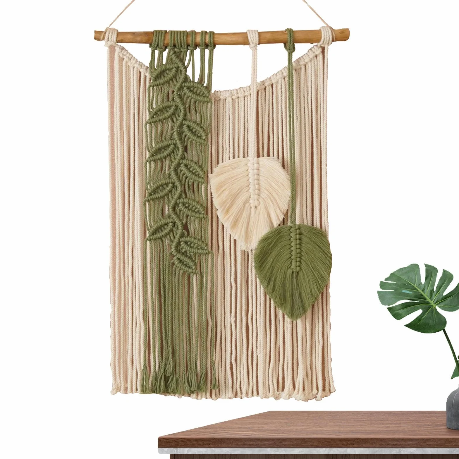 Decoración De Arte De Pared Bohemio: Tapiz De Macramé Hecho A Mano, Pancarta De Tapiz Tejido, Colgante De Pared Estilo Boho, Tapiz Hecho A Mano Único para Decoración del Hogar, 70x40x3cm