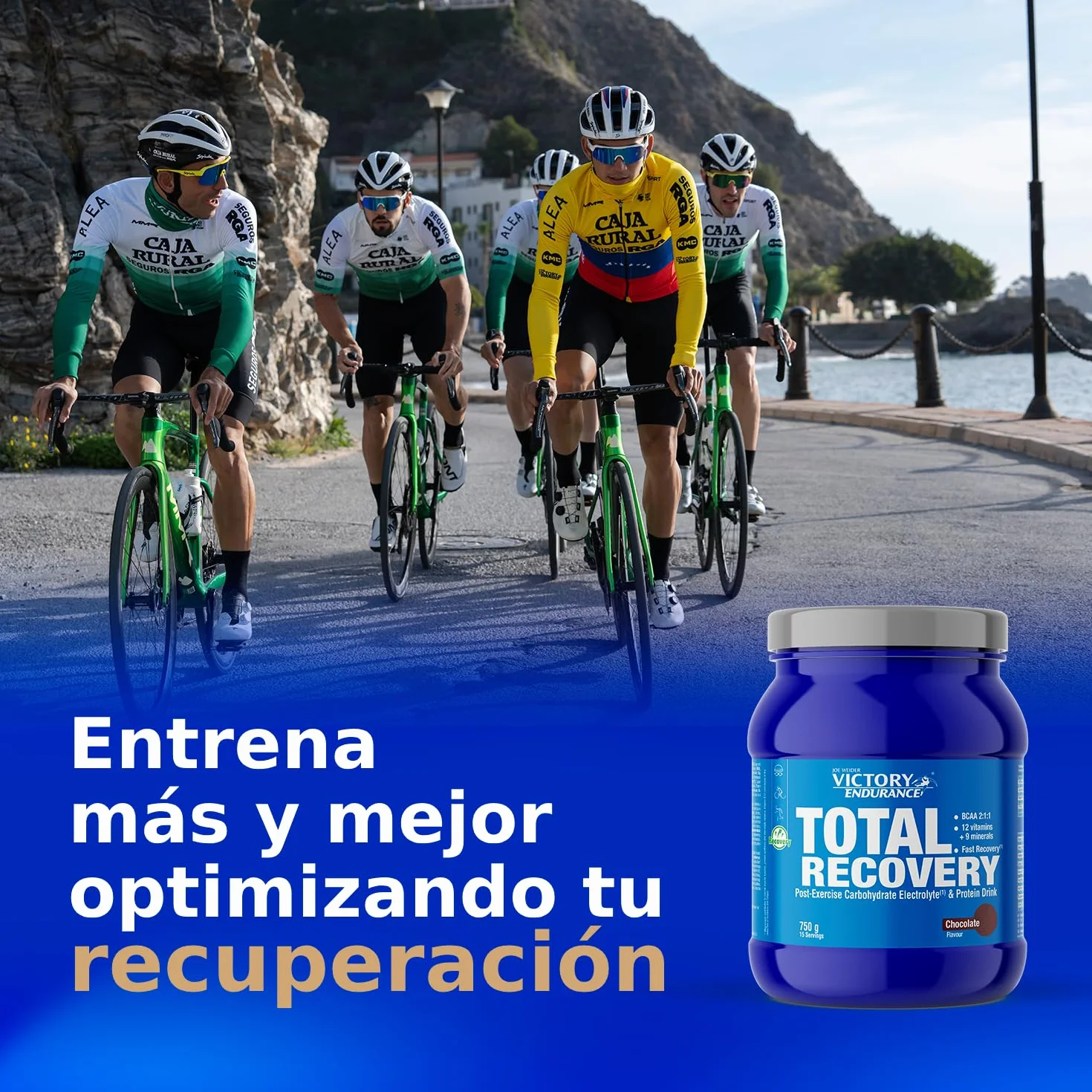 VICTORY ENDURANCE Total Recovery 750g Summer berries - Preparado Bebida Post-Entreno Carbohidratos Electrolitos Proteínas BCAA 2:1:1