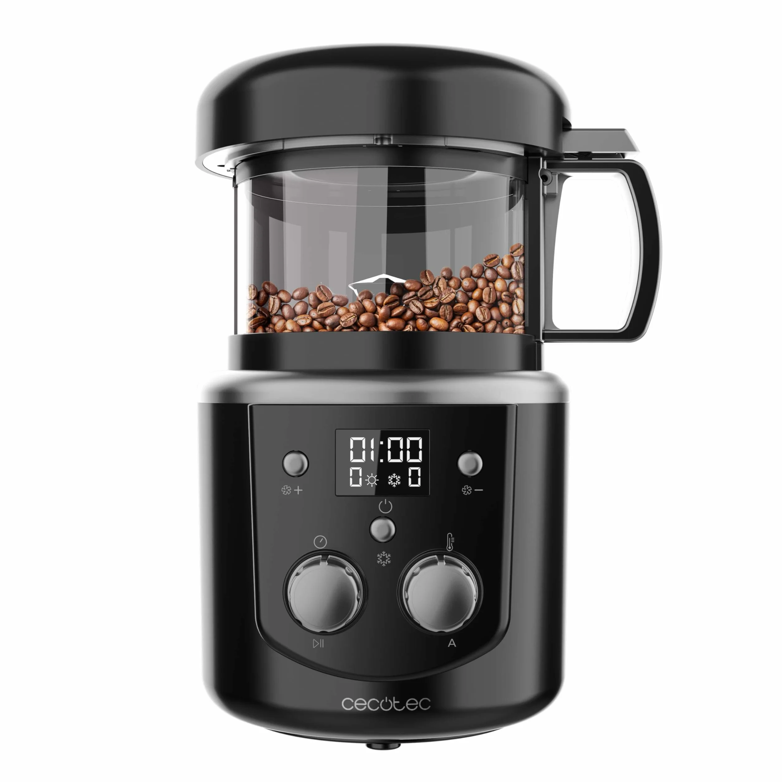 Cecotec Tostadora de Café en Grano Eléctrica Roaster Booster 1400W, Tueste Automático o Manual, Capacidad 100-150gr