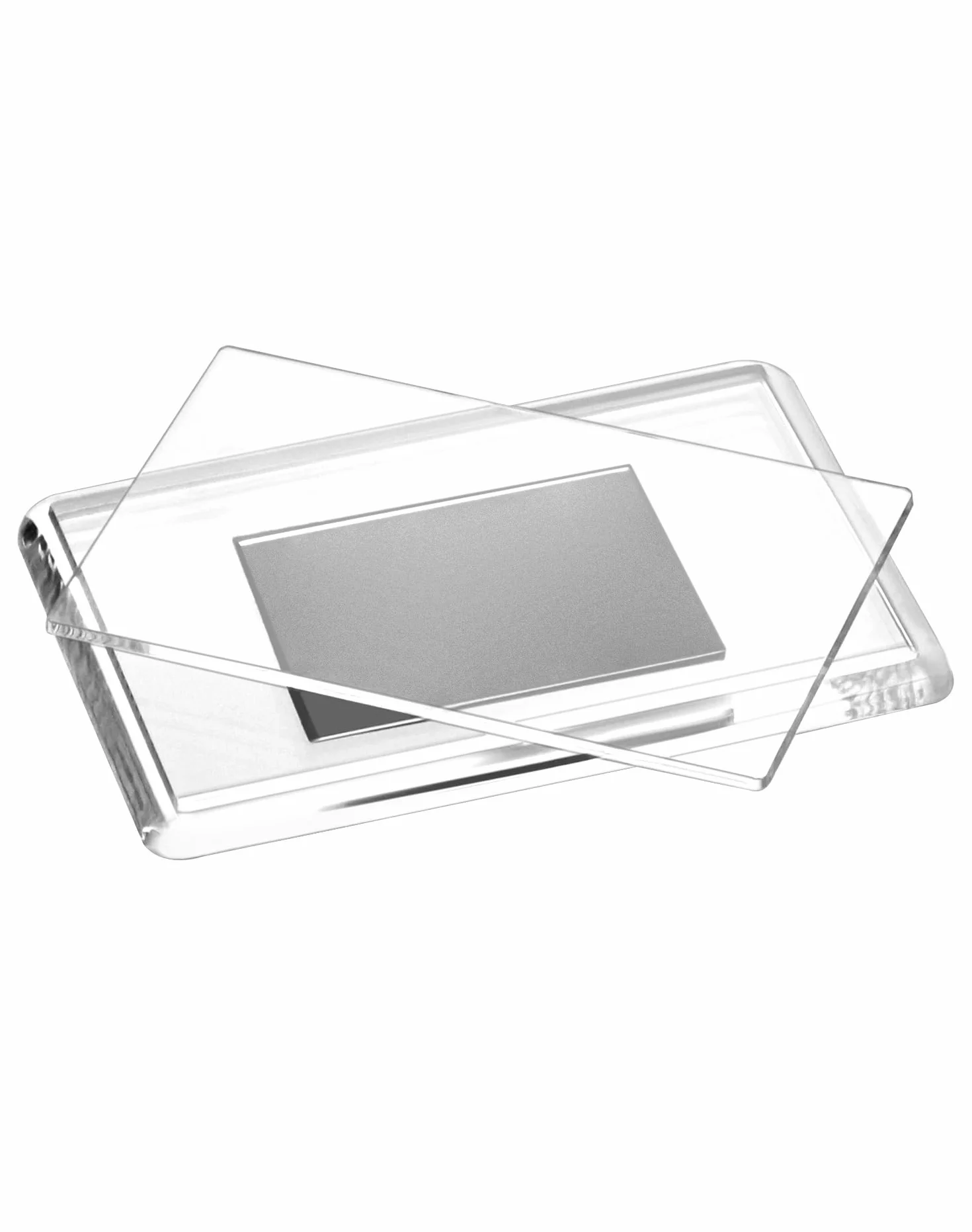 QWORK® 50 Piezas Mini Marcos de Fotos Magnéticos para Fotos de 7 x 4,5 cm, Marcos de Fotos de Acrílico Transparente para Refrigerador y Regalos Familiares