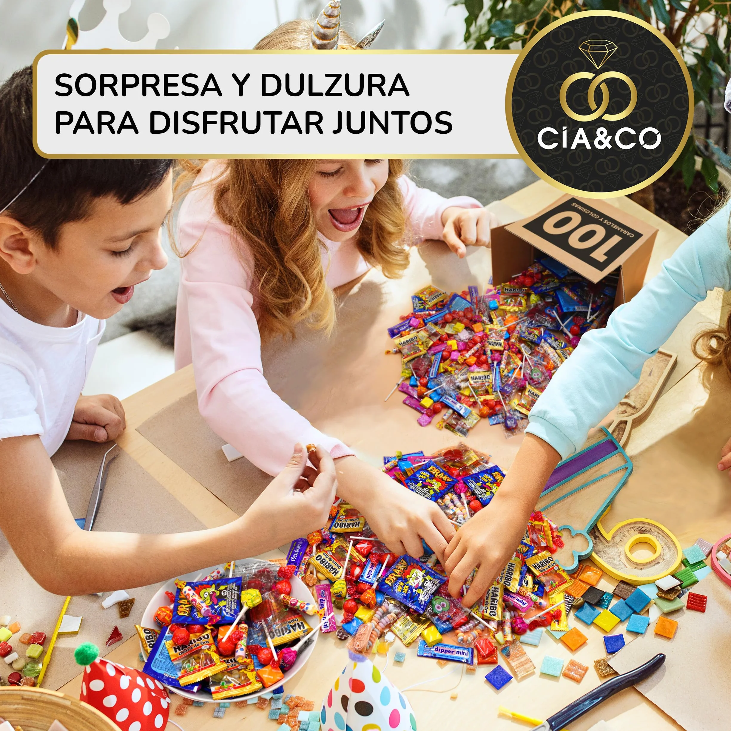 Cia&Co Mega Box 100 Chuches Caramelos y Golosinas Surtido Envuelto Individualmente