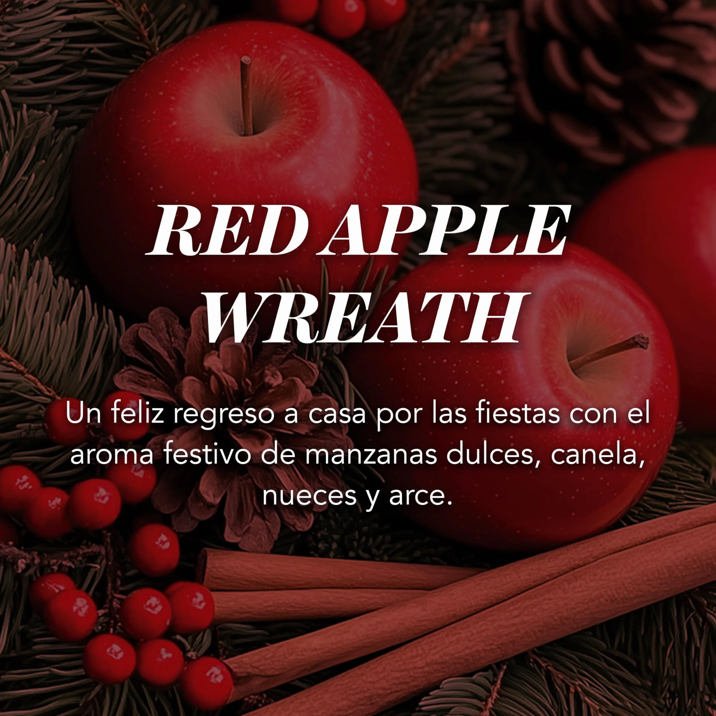 Yankee Candle Red Apple Wreath vela en tarro grande, larga duración 150 h, regalo para mujer