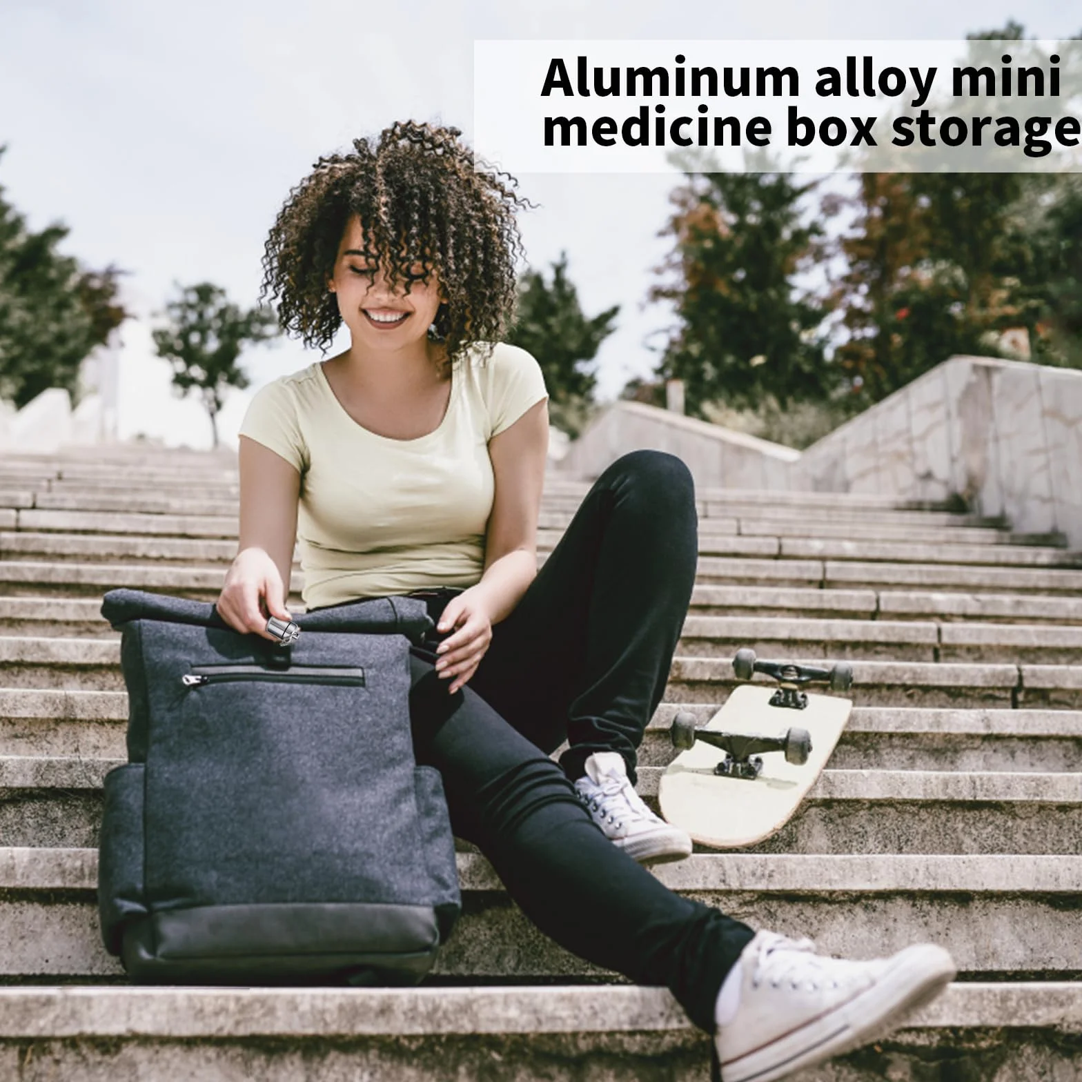 ASTER pastillero de metal mini cápsula resistente al agua portátil para viajes camping pesca 4 colores