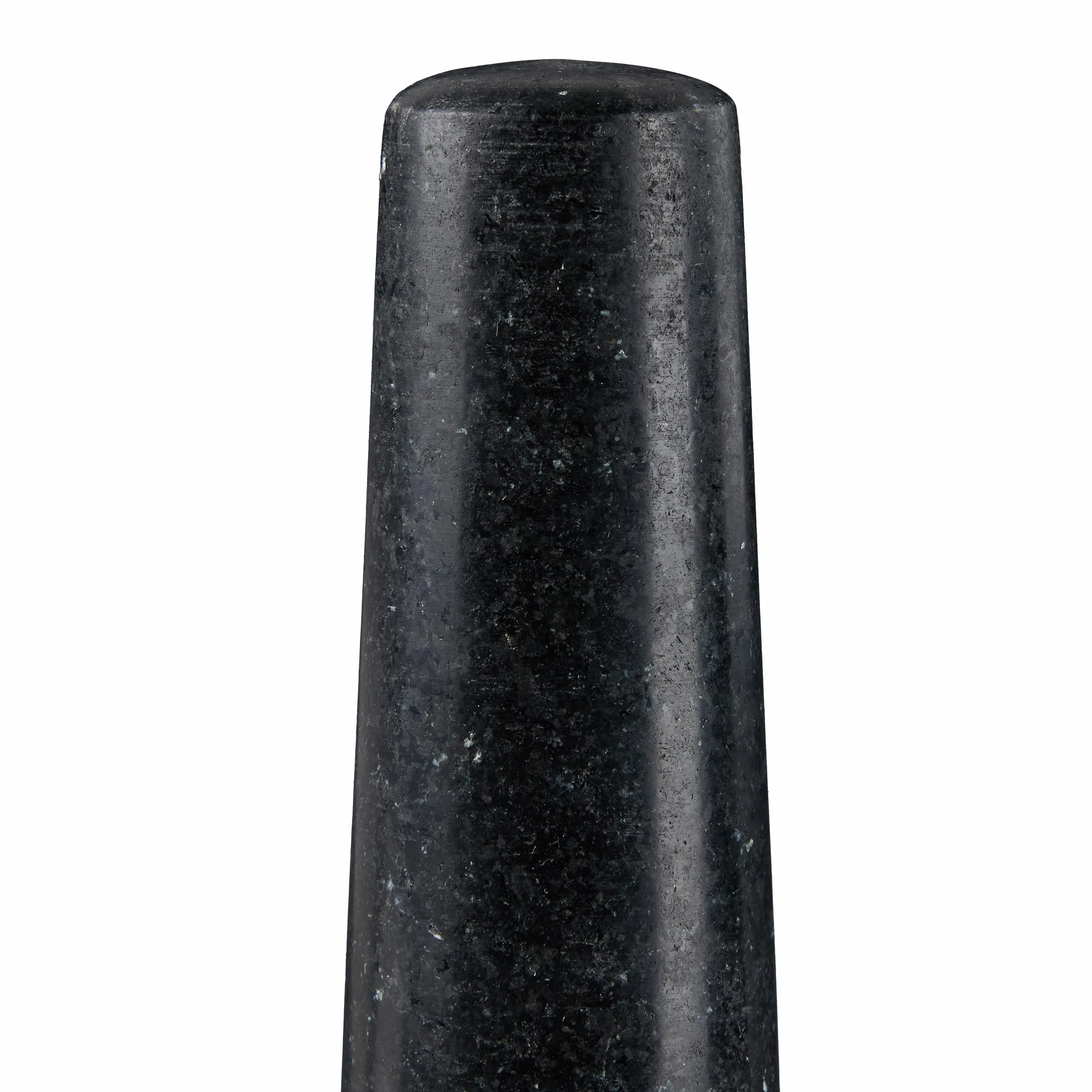 Relaxdays Mortero Granito con Mano, Resistente, Duradero, Especias, Hierbas, Moledor Piedra Pulida, 13cm Ø, 500ml, Negro