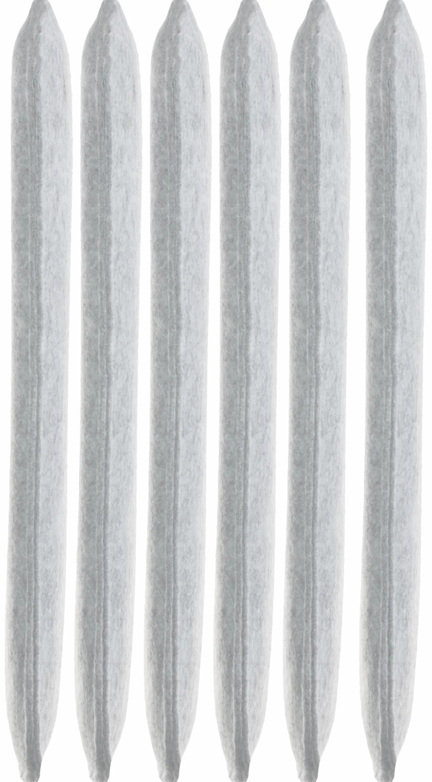 Juego de 6 Cojines de Fieltro para Sillas 35x35x2 cm Gris Claro