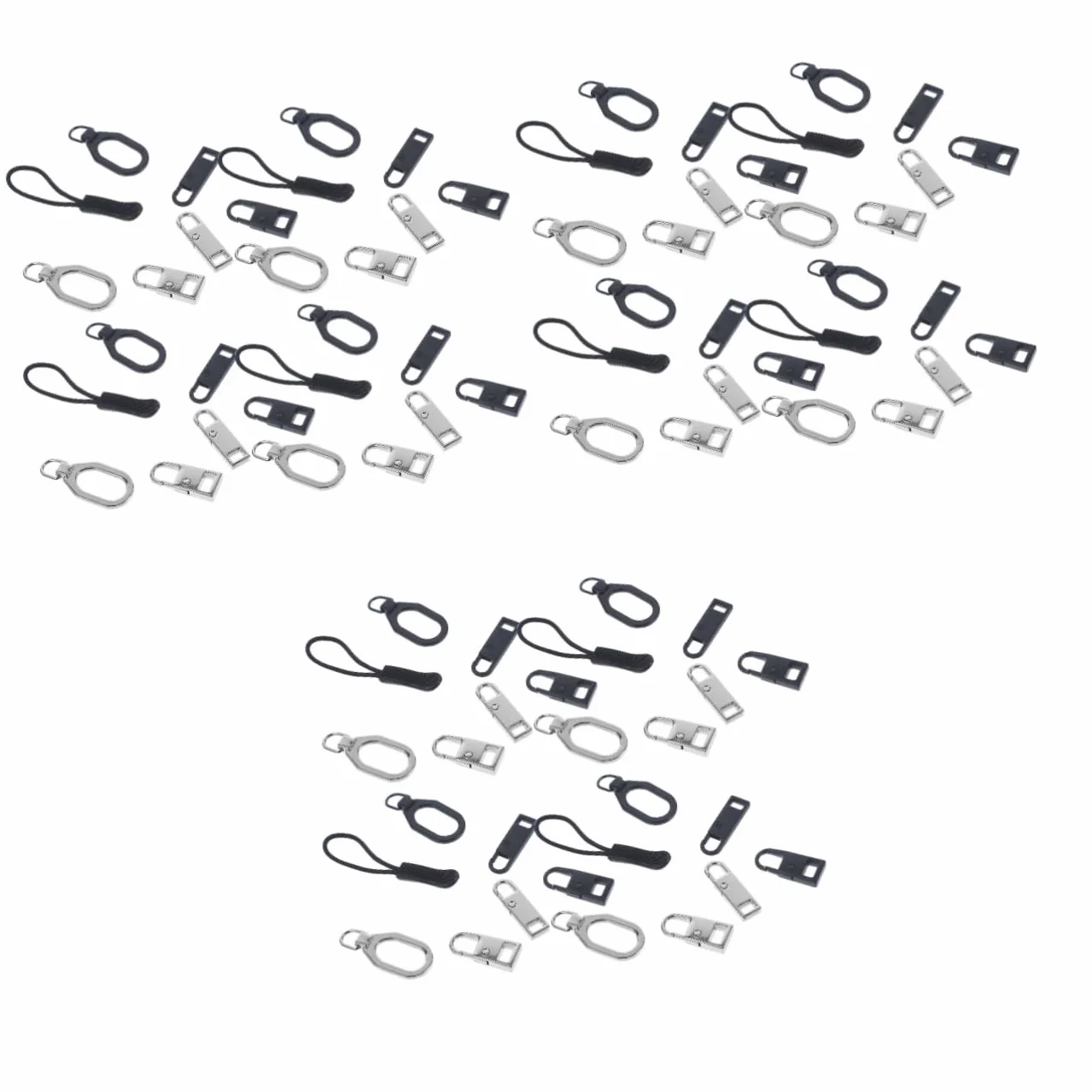 STOBOK 96piezas Kit De Reparación De Cremalleras Tiradores y Cabezas De Cremallera Para Ropa Mochilas y Equipaje Accesorios