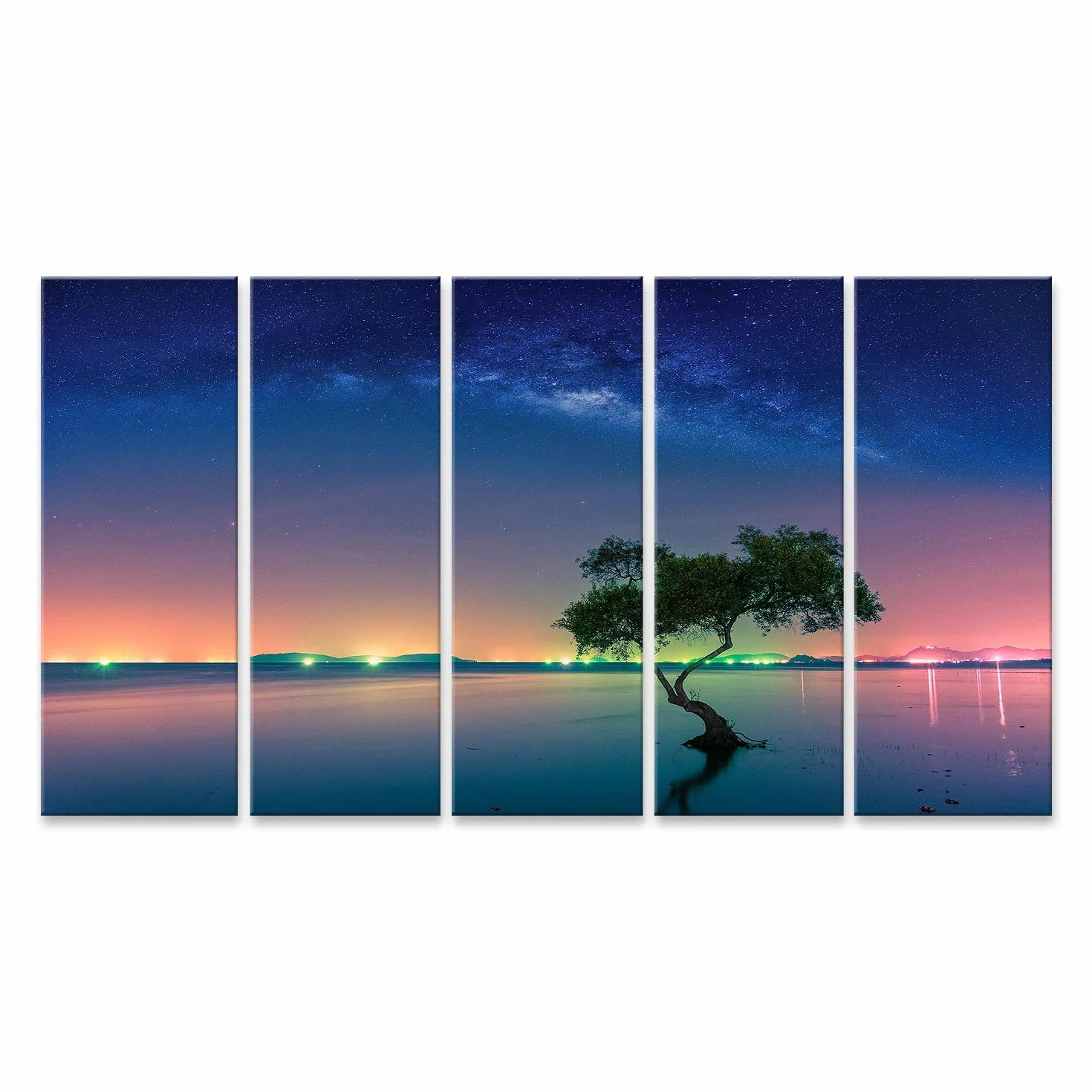 islandburner cuadro sobre lienzo paisaje Vía Láctea Galaxia Cielo Nocturno Estrellas Erotica Cuadros Murales Póster
