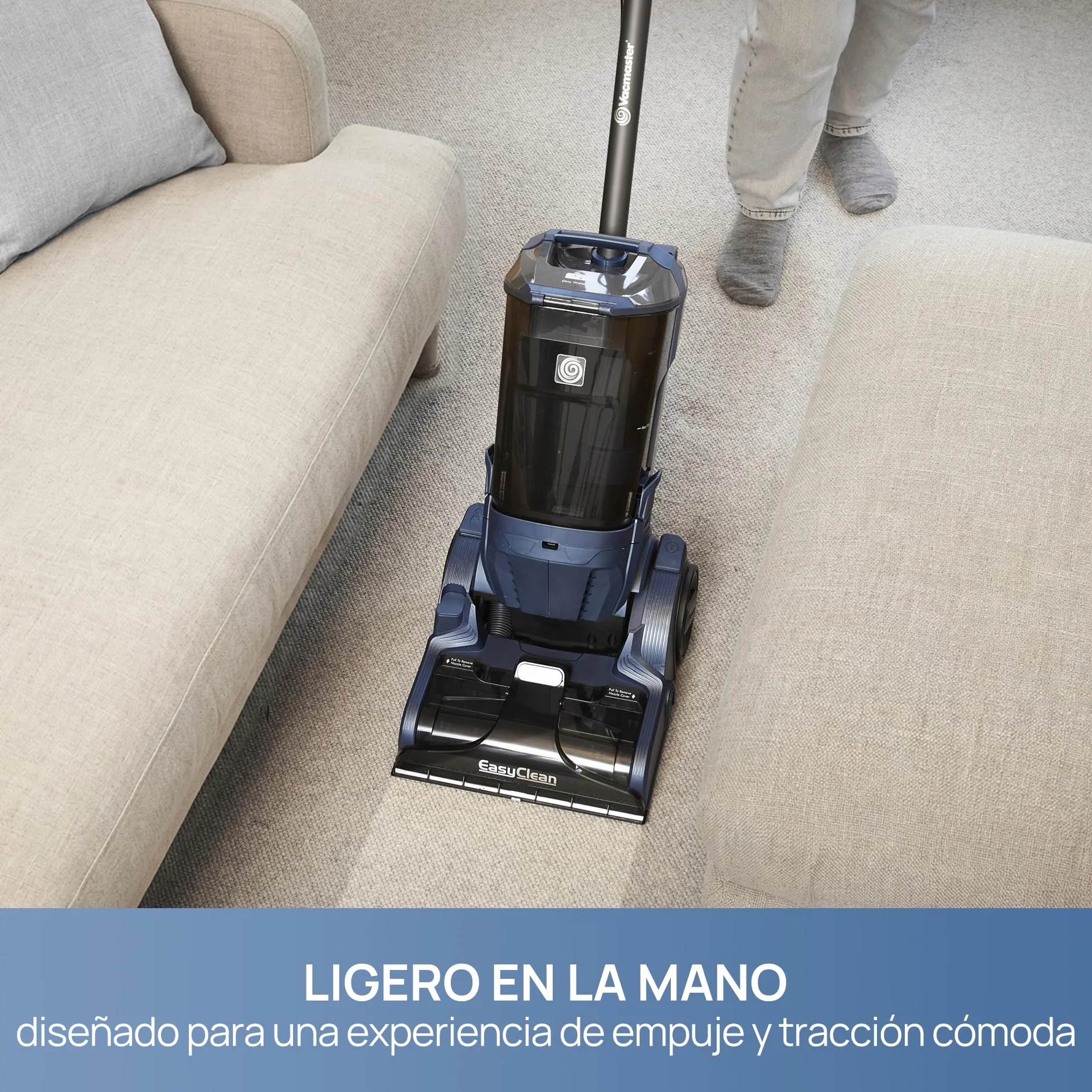Vacmaster Limpiador de alfombras con doble rodillo de cepillo 17kpa, gran superficie de limpieza – ideal para alfombras, escaleras, tapicería y pelo de mascotas | Secado rápido, dep
