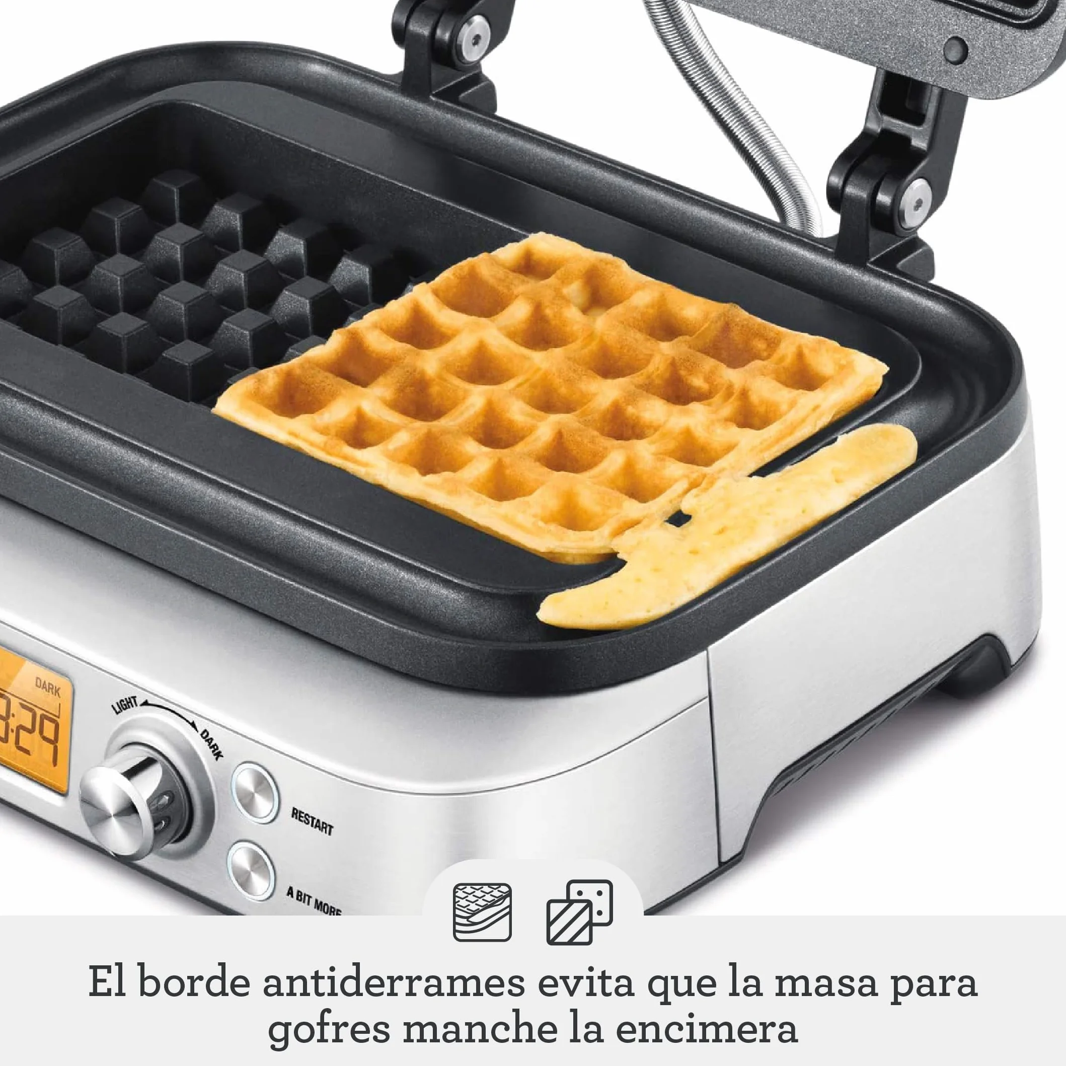 Sage Smart Waffle Pro - Gofrera, Acero Inoxidable