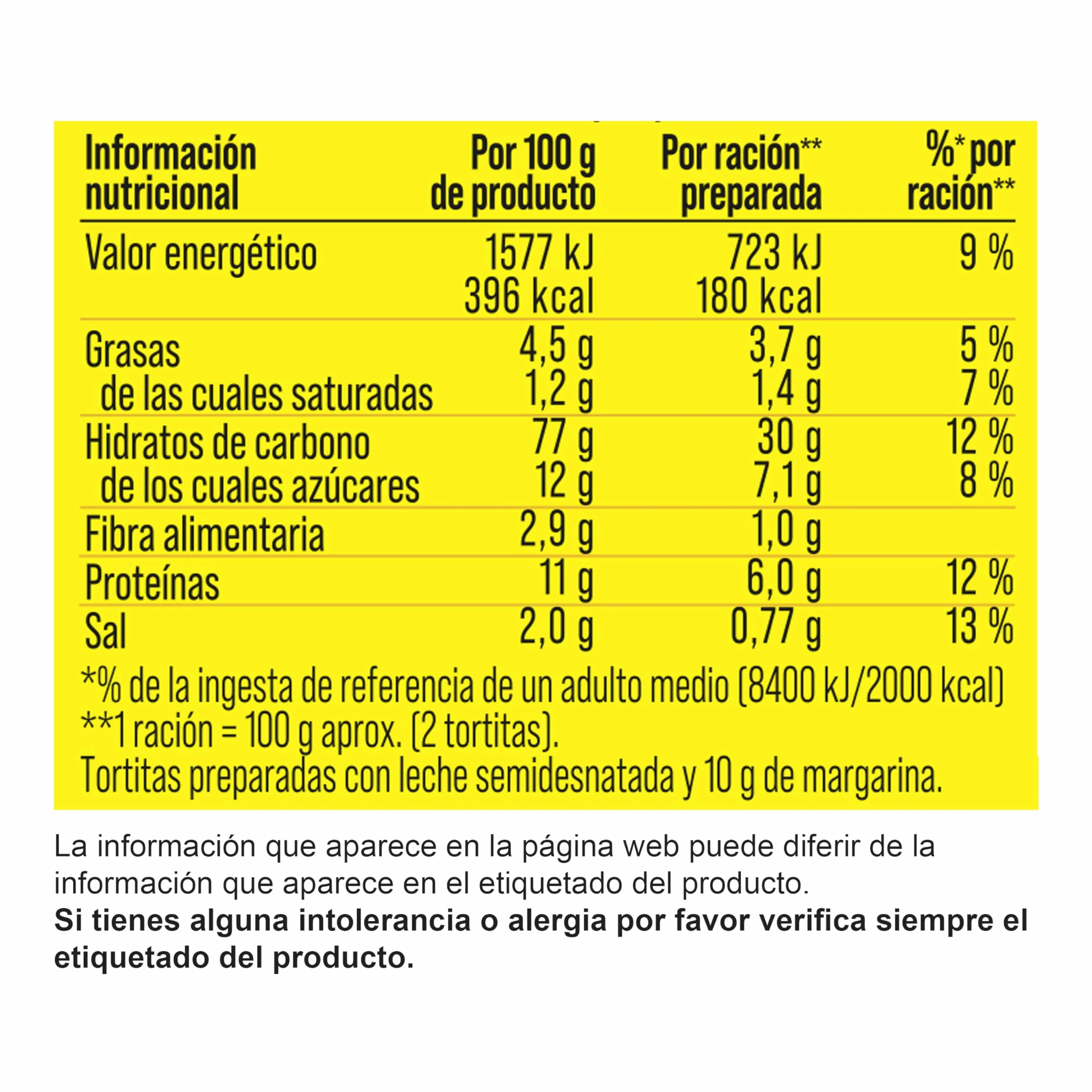 Maizena Shaker Tortitas Pack 8 x 215g 1720g