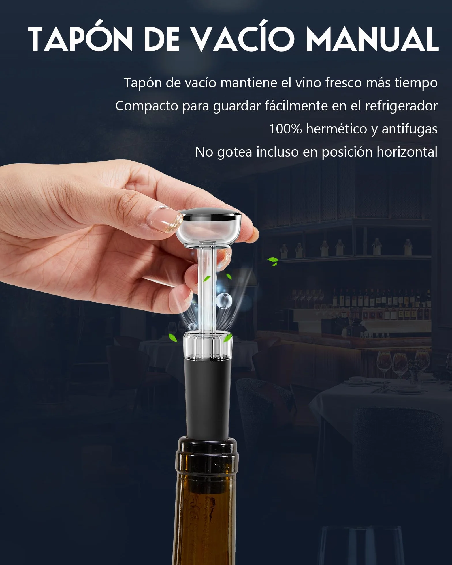 ZOYIDOUX Sacacorchos eléctrico Recargable – Abridor de Vino eléctrico Juego con Cortador de Papel y 2 Tapón de vacío y Vertedor USB, Regalo para Amantes del Vino