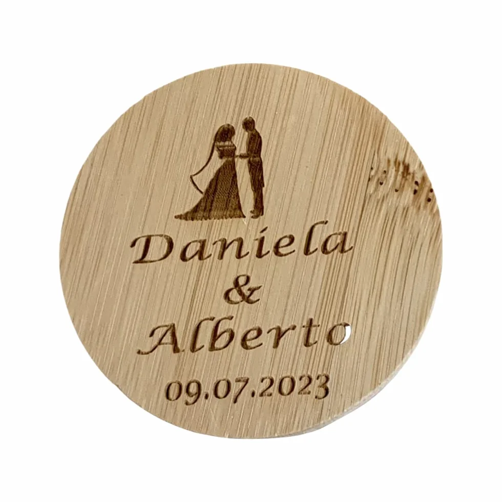 Regalo Grabado - 50 Abridores Personalizados de Madera de Bambú | Abrebotellas Magnetico | Abrebotellas con Grabado Láser Único para Bodas, Comuniones, Bautizos | Unidades (50)