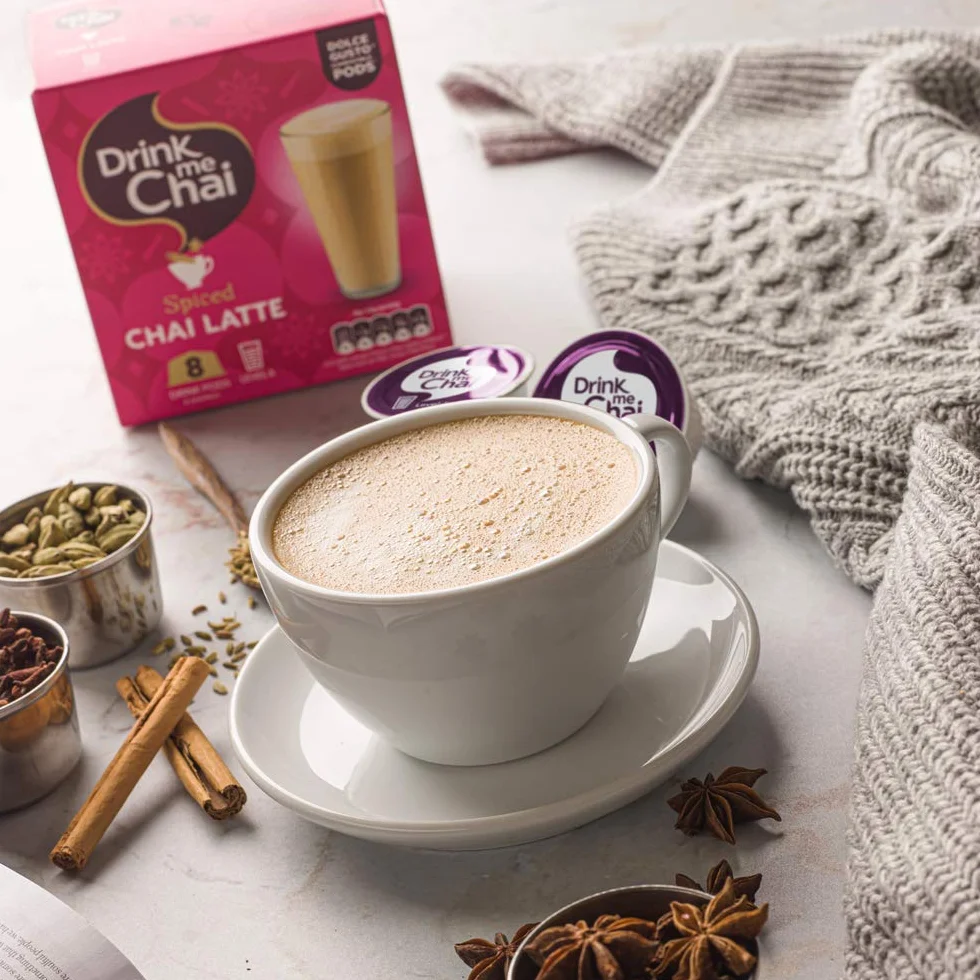 Drink Me Chai Chai Latte Especias Cápsulas Dolce Gusto 8 Cápsulas x 5 Cajas 40 Porciones