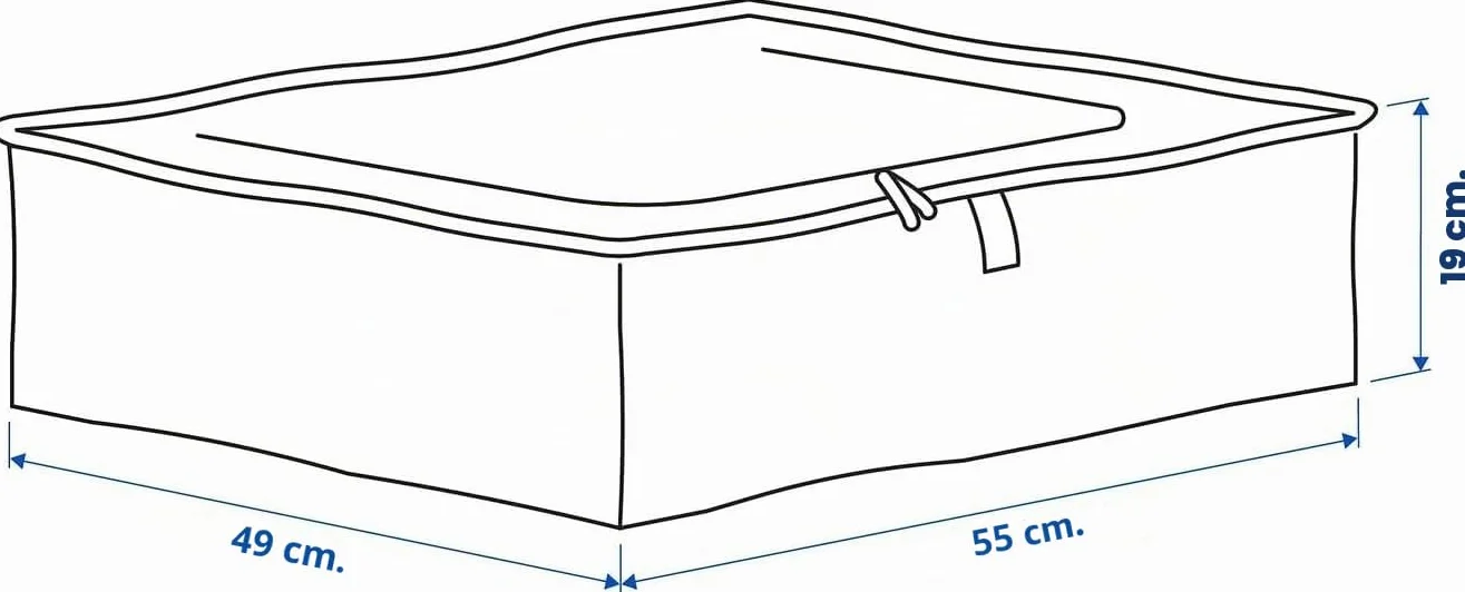IKEA PARKLA Estuche de almacenamiento 55 x 49 x 19 cm (3)