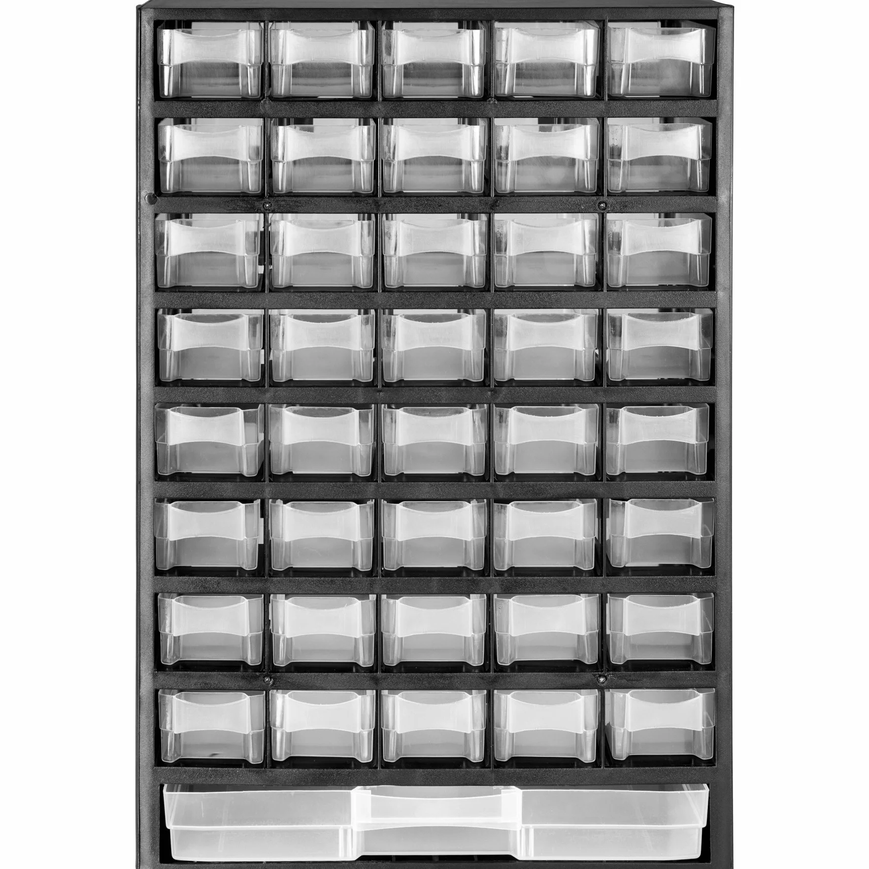 tectake - Juego de 2 portaminutería con 41 cajones ABS, dispositivos para montaje en pared, módulos armario contenedores, 30 x 13,5 x 45 cm, negro