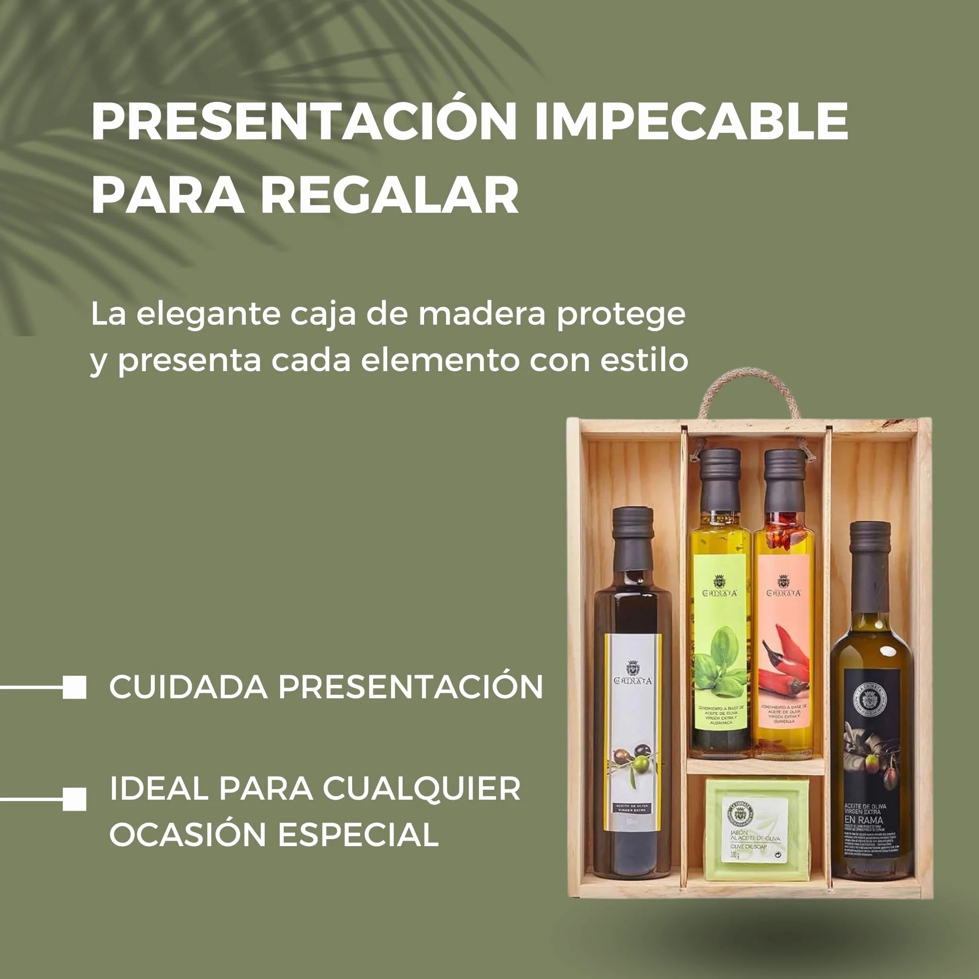 La Chinata Estuche Regalo Gourmet con Aceite de Oliva Virgen Extra – 2 Aceites Condimentados, AOVE en Rama, Jabón Natural