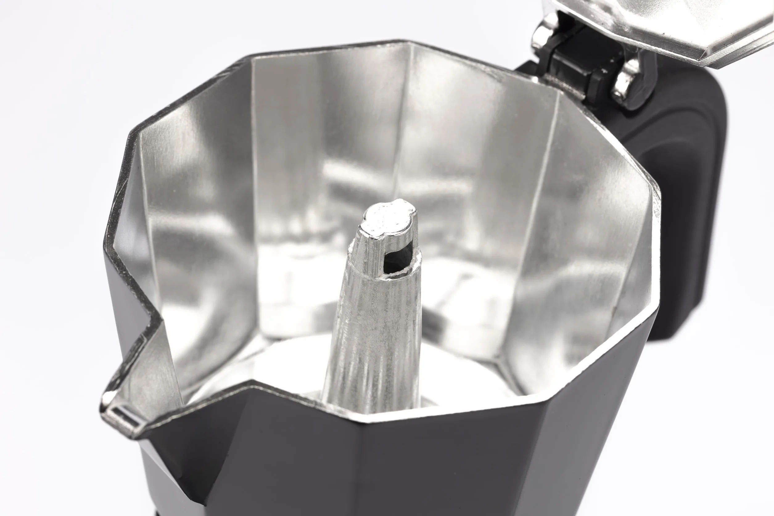 Wynwood Cafetera Italiana Eléctrica Polaris 6 Tazas 300ml 480W Base Giratoria 360° Moka Aluminio Autoapagado CE