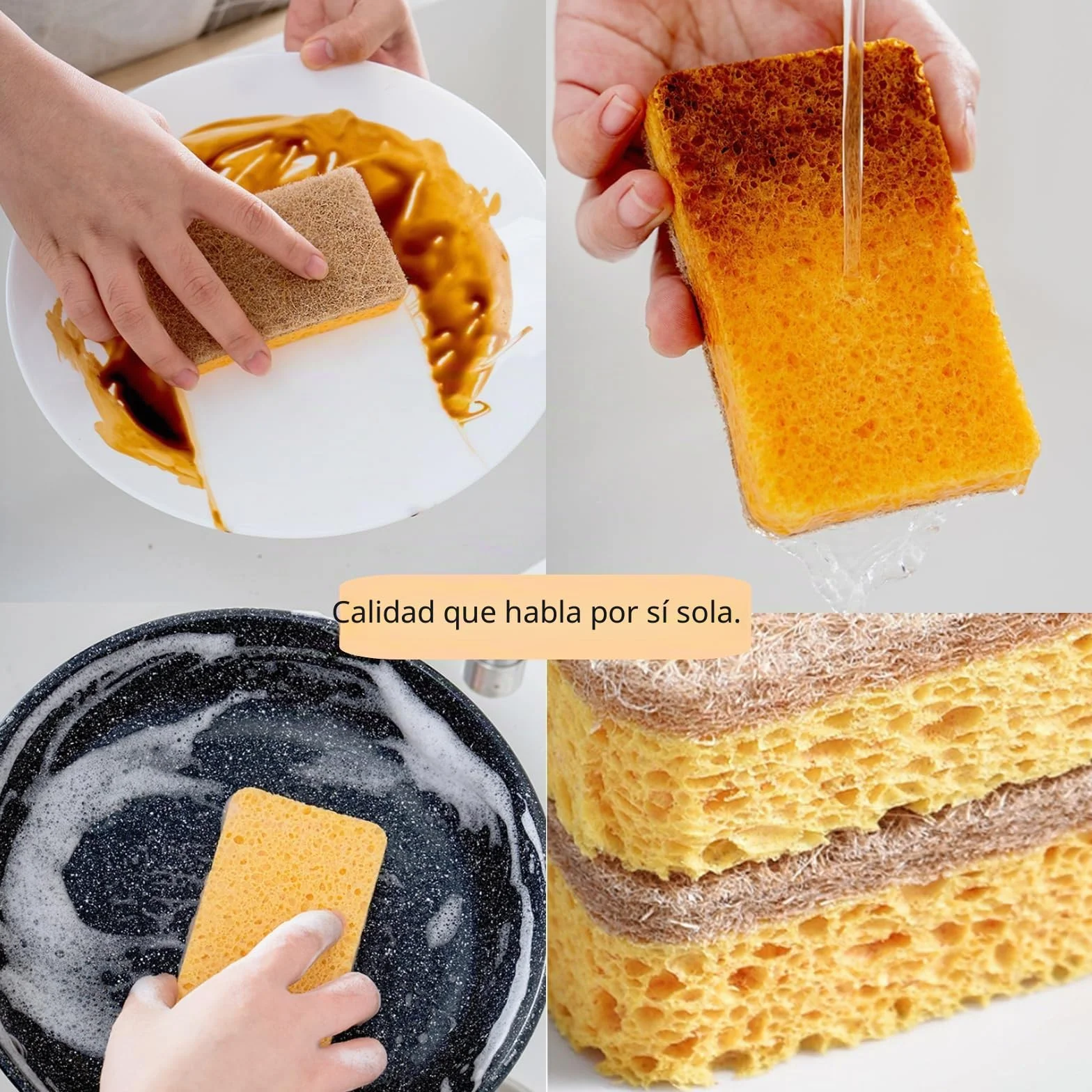 Cepillo Cocina Madera Bambu Platos Limpieza, Cepillo Lavavajillas, Ecológico Natural, 1 Mango Y 3 Cabezas De Reemplazo, 1 Esponja Y 3 Trapos Cocina
