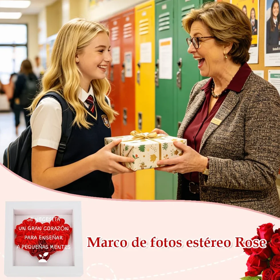 Regalo Para Profesora Rosa Eterna Marcos Regalos Emotivos Para Profesores Regalos Para Maestras De Infantil Regalo Profesora Infantil Primaria