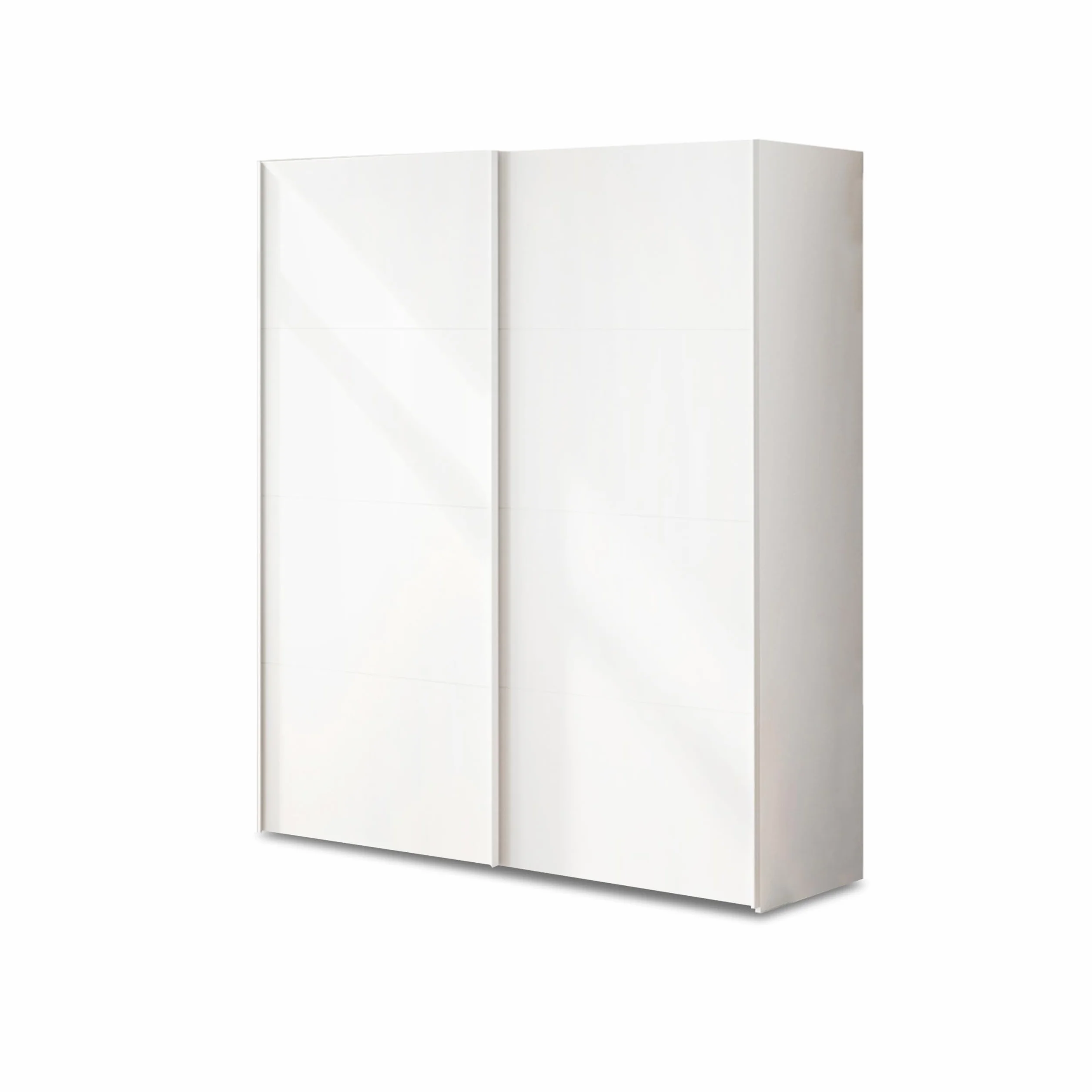 duehome | Armario de 2 Puertas Correderas, Barra de Colgar y Estantes, Armario para Dormitorio, Modelo Unix, Acabado en Blanco Artik, Medidas: 150 cm (Largo) x 200 cm (Alto) x 60 cm (Fondo)