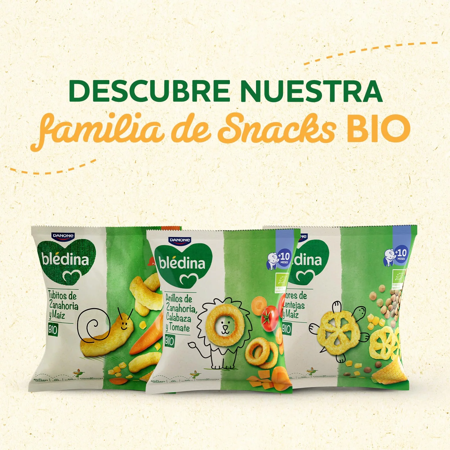Blédina Snacks BIO Bolsas Zanahoria Maíz Tubitos Sin Gluten 8x20g