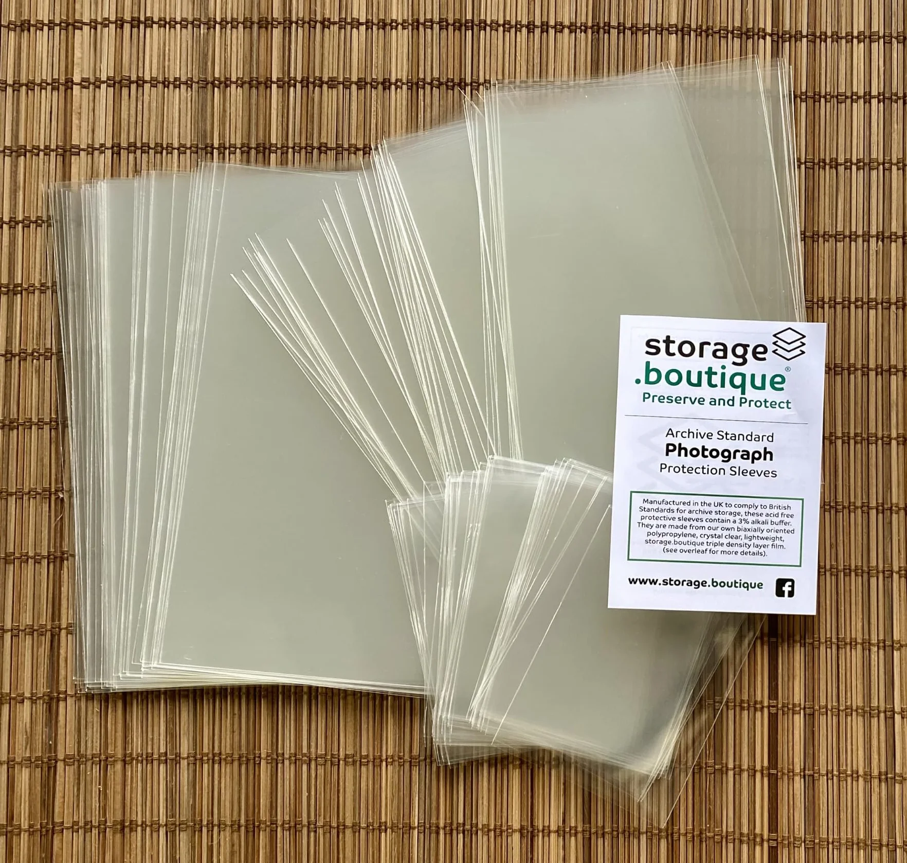 Fundas protectoras para fotografía, estándar de archivo, sin ácidos, tamaño postal, 150 x 100 mm, 50