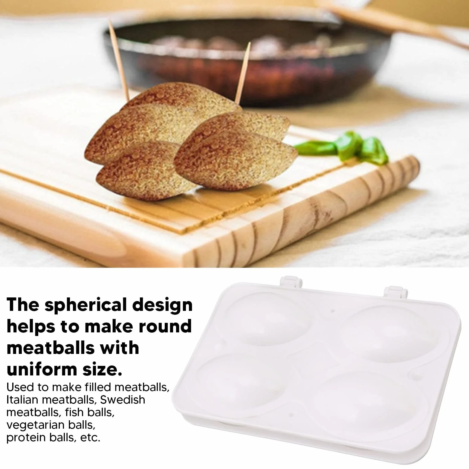 Molde para Hacer Rollos Kibbeh 7,4 cm, Herramienta de Prensa Manual, Accesorio de Cocina (4 Rejillas)