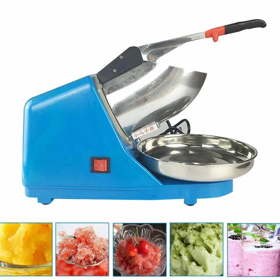 Máquina de afeitar de hielo eléctrica 220 V picadora de acero inoxidable 65 kg/h