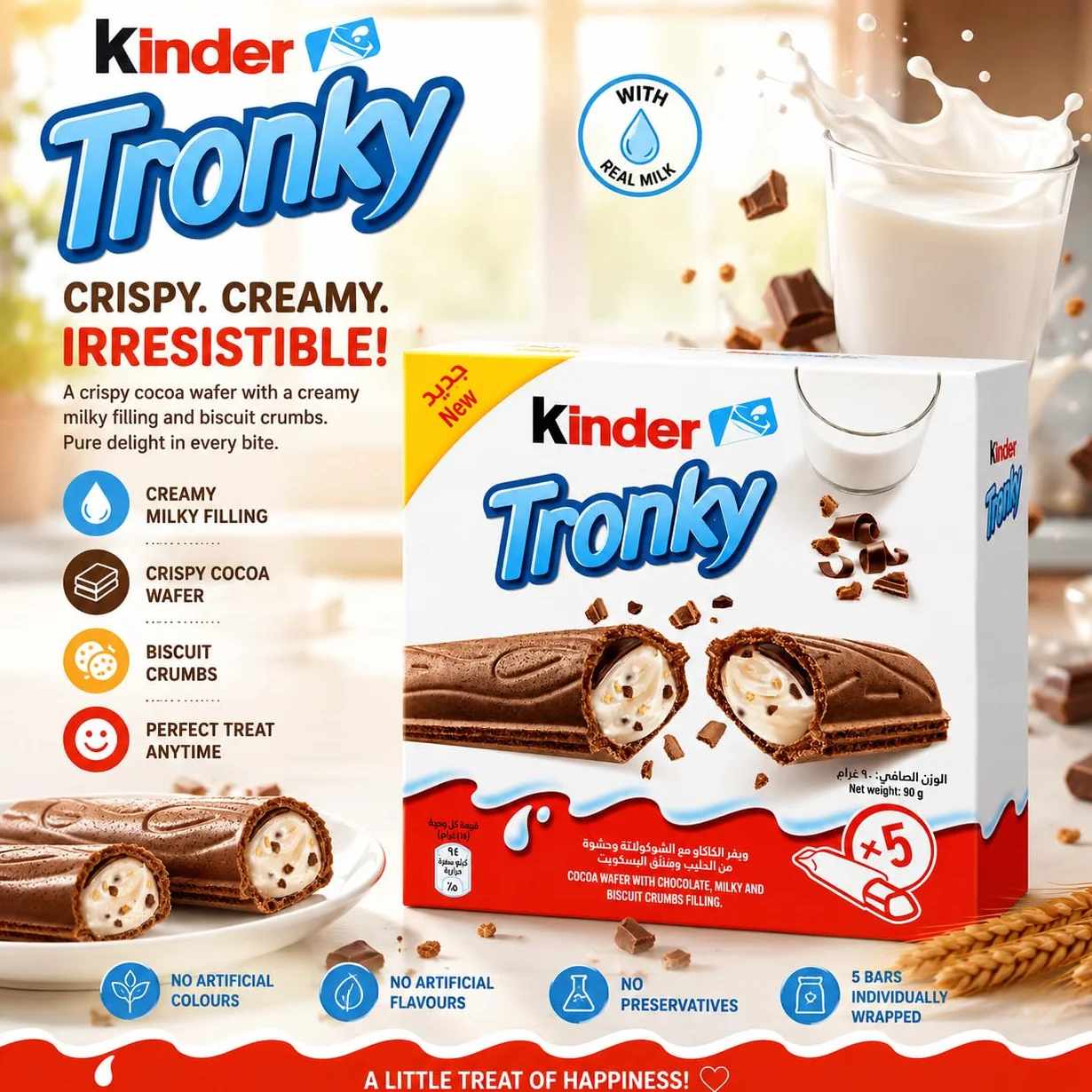 Kinder Tronky pack de 5 unidades 90g