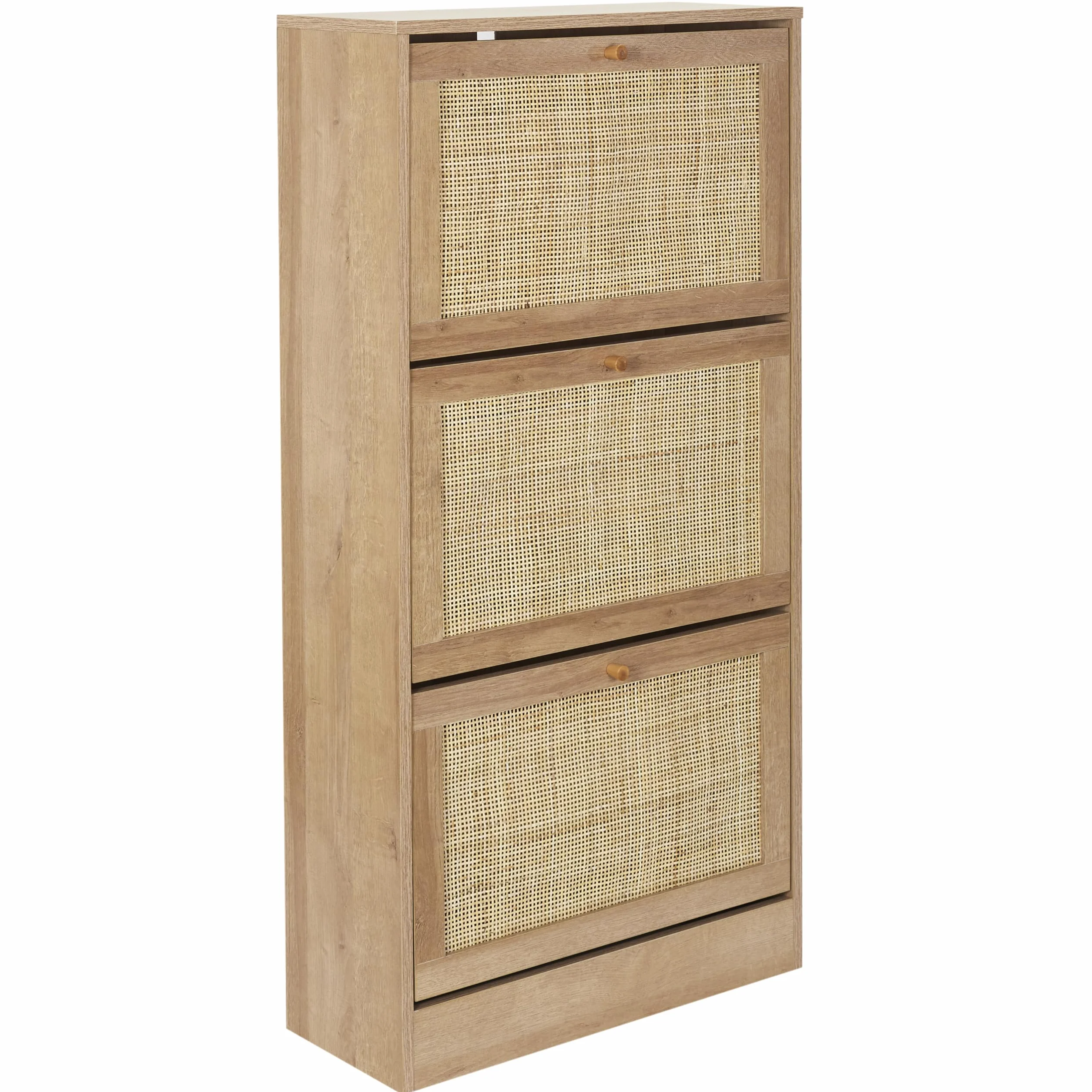 HOME DECO FACTORY - HD0207 Mueble Zapatero 3 Puertas de Madera - Diseñado para Almacenamiento Elegante - Diseño Moderno - Dimensiones 60 x 113 x 24 cm - Color Marrón