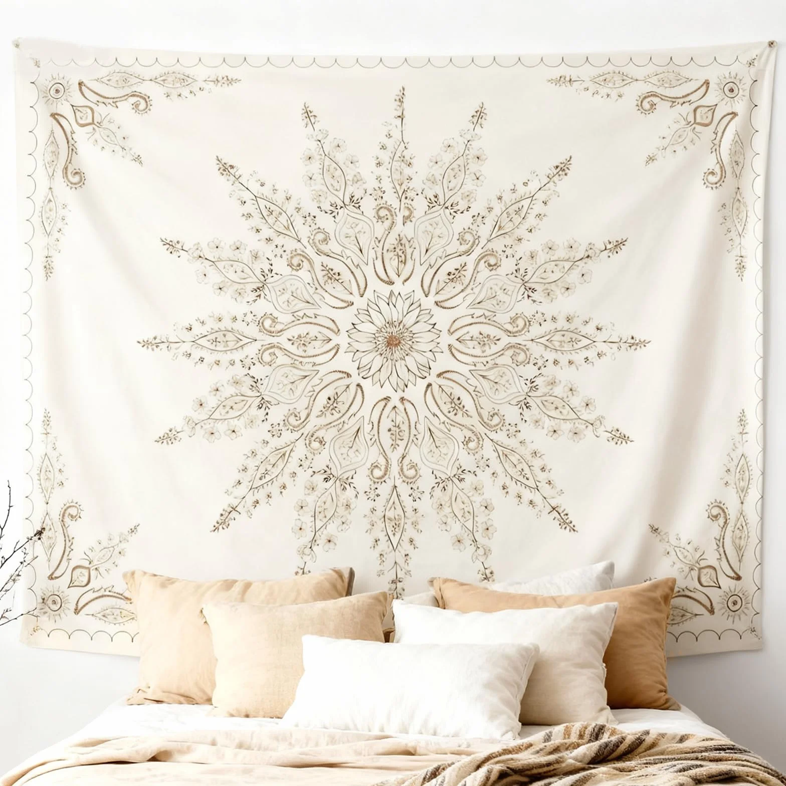 Tapestry Mandala 152 x 130 CM Boho Wall Decor for Living Room Bedroom