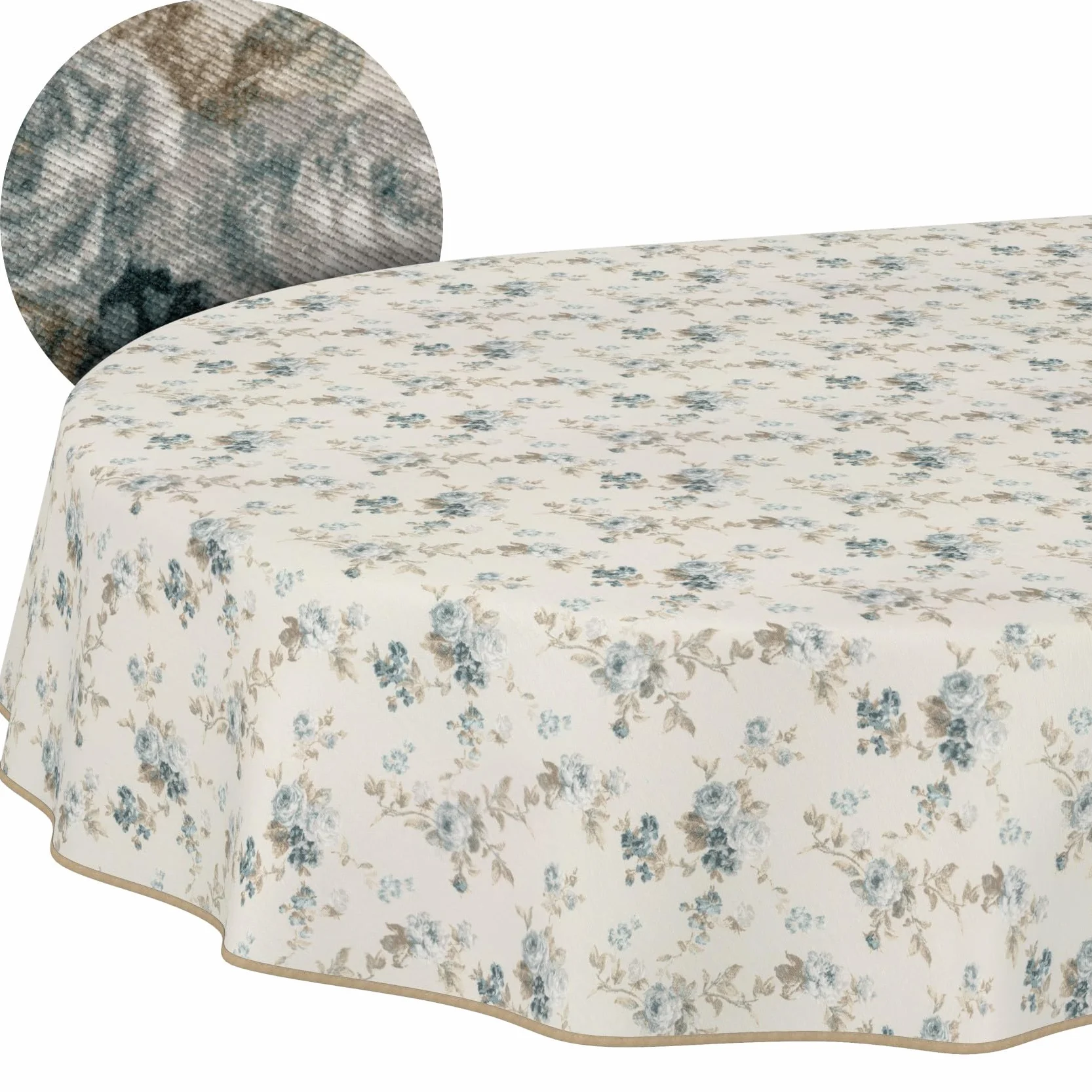 Mantel lavable, fácil de limpiar, de algodón y poliéster, antimanchas, mantel para jardín, ovalado, 260 x 140 cm, para interior y exterior