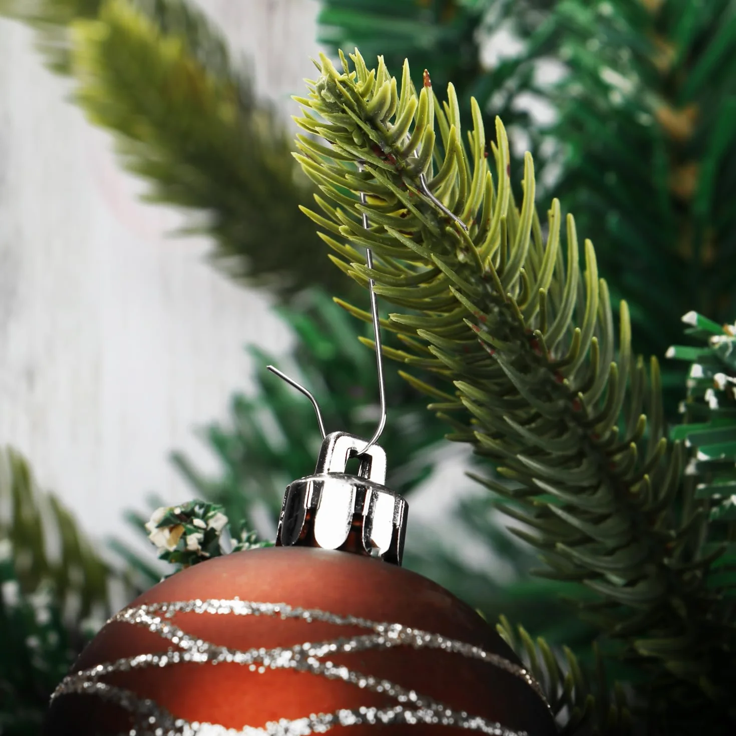 COM-FOUR® Ganchos 150x para Decoraciones de Árboles de Navidad - Ganchos Dobles Colgantes Decorativos