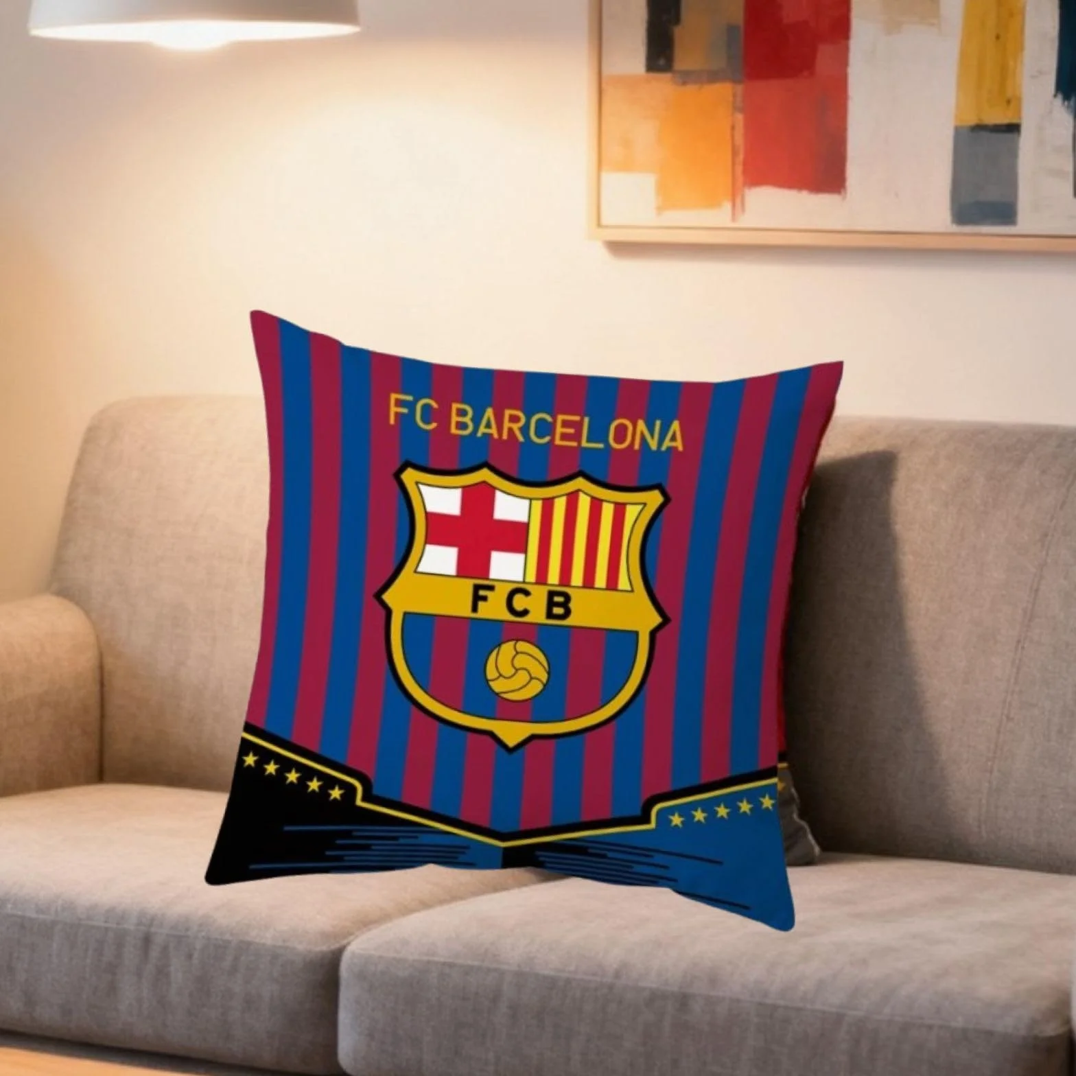Cojín de 45x45cm de Clubs Deportivos (Barcelona)