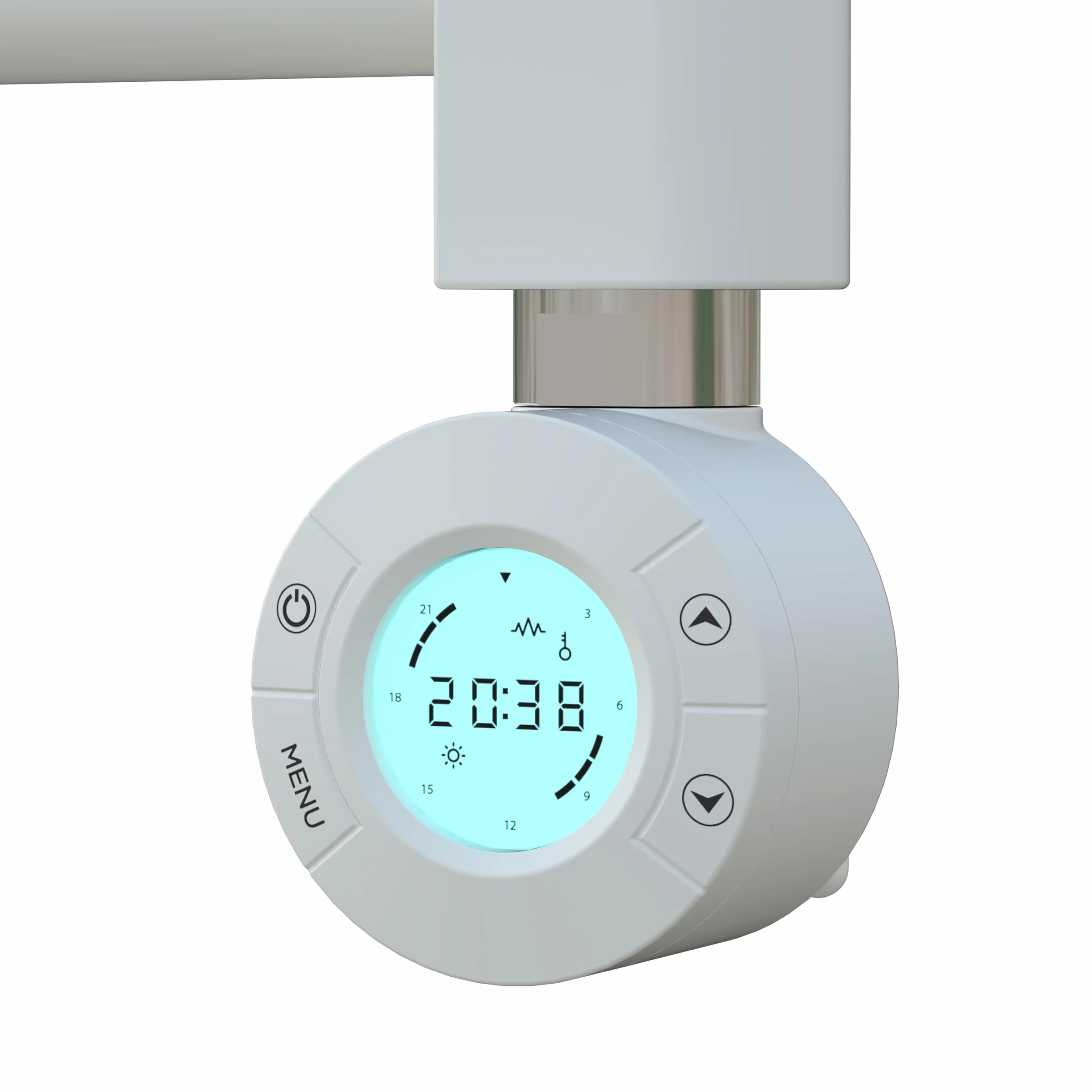 facula - Radiador Toallero Eléctrico Fluido WiFi Programable | Modos Confort, Noche y antihielo (Blanco, 1178x500mm)