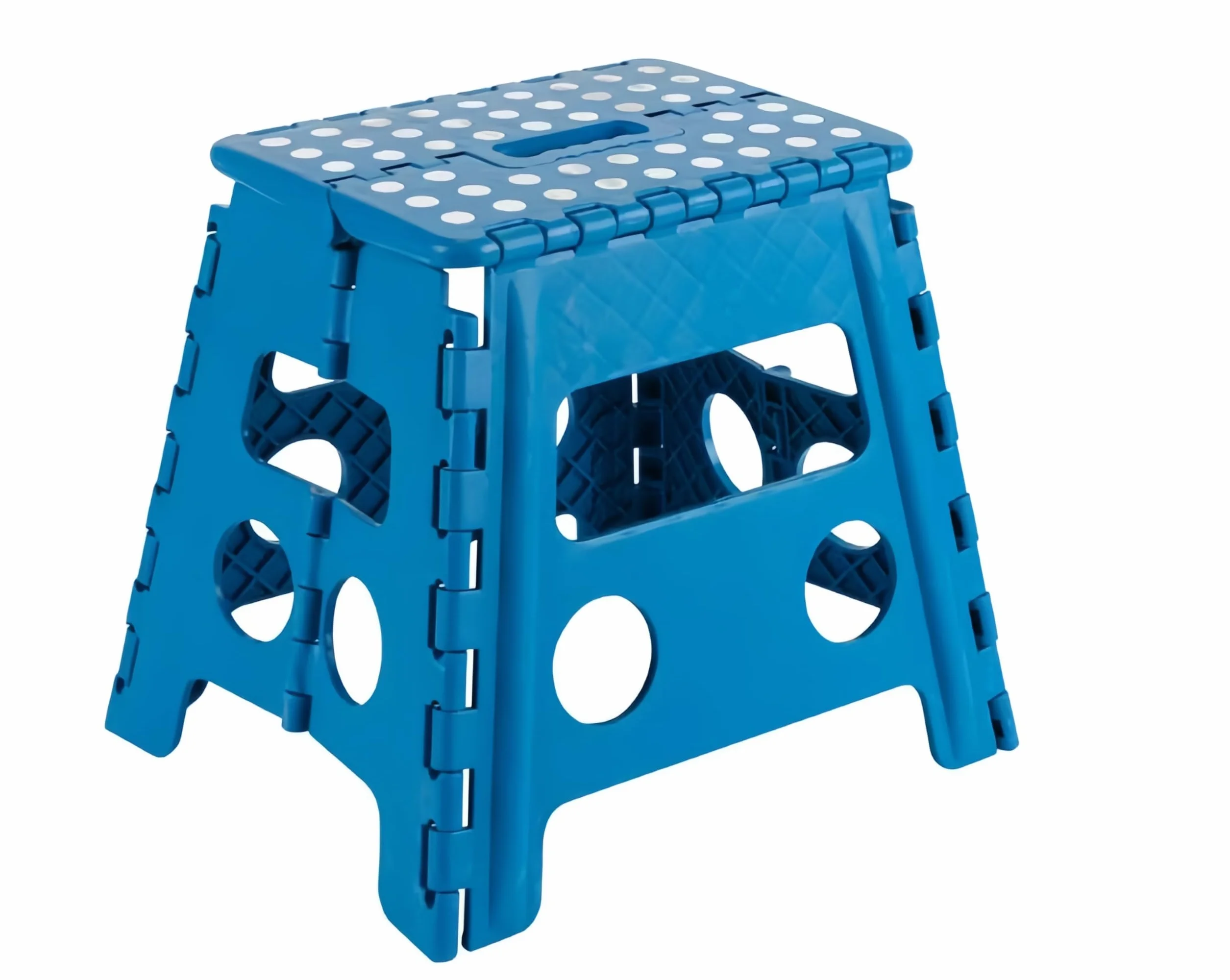 Taburete Plegable con escalón, Taburete niños,para Escuelas, Cocina, baño, Dormitorio,soportar hasta 150kg (Azul, 29x22x39cm)
