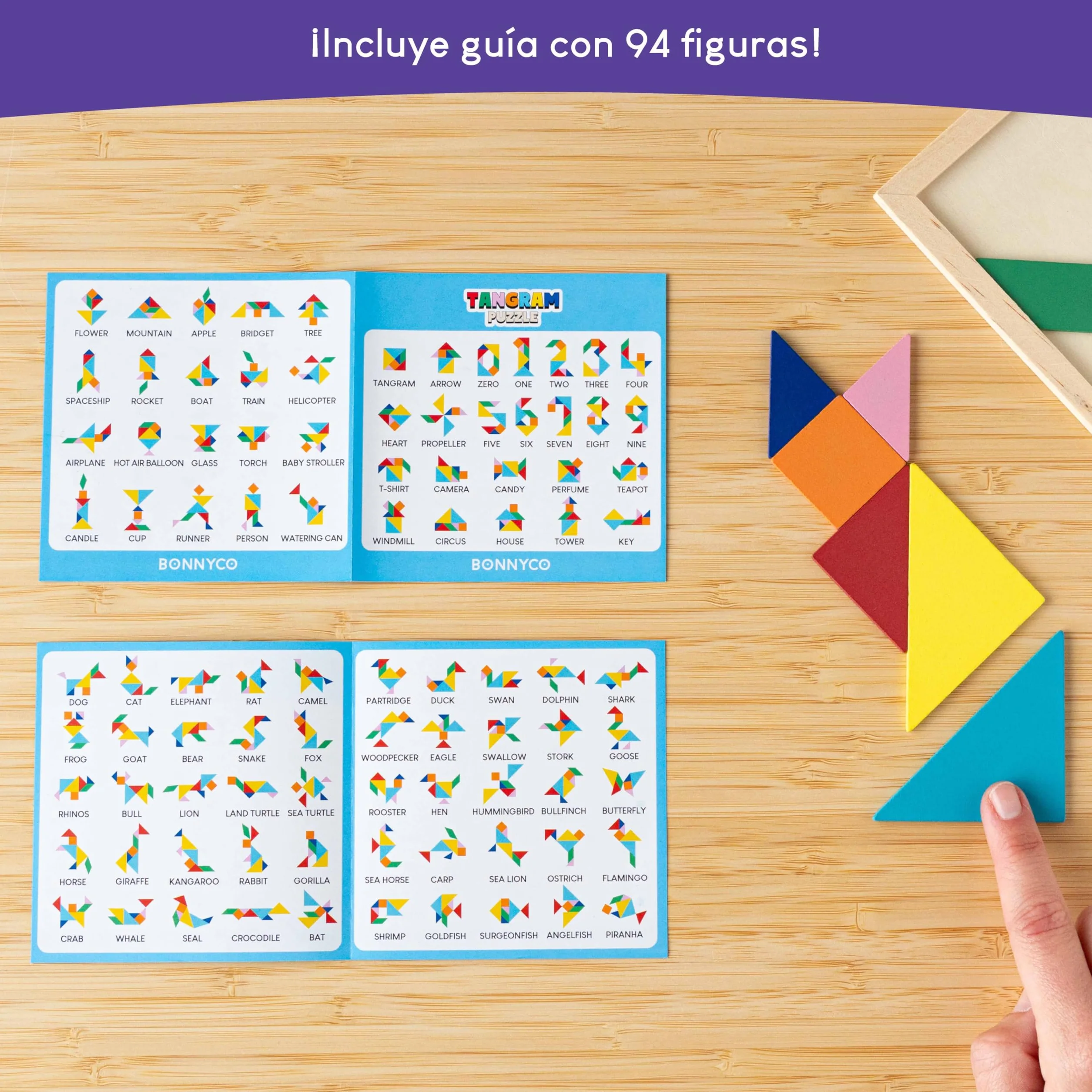BONNYCO Tangram Infantil Pack 30 Regalos Cumpleaños Niños Rompecabezas