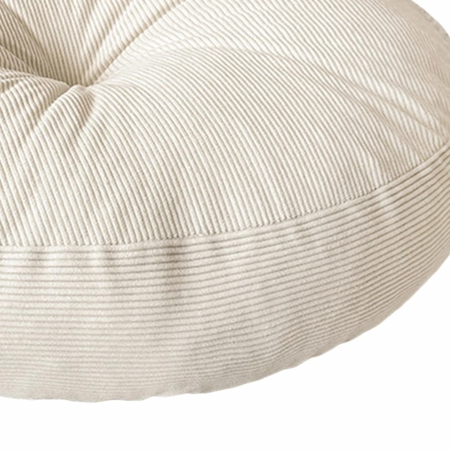Milageto Cojín de Suelo Redondo para Meditación, Asiento Suave Grande, Beige