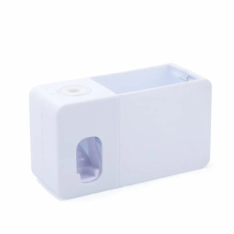 Soporte para cepillo de dientes, dispensador de pasta de dientes 2 en 1 con soporte para cepillo de dientes, soporte de pared, exprimidor automático de pasta de dientes, organizador de baño