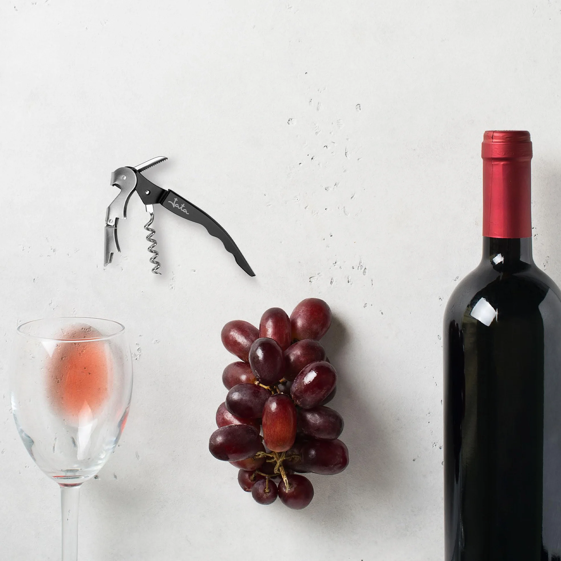 Jata HVIN2202 Abridor de Vino Sacacorchos de Palanca Acero Inoxidable ABS