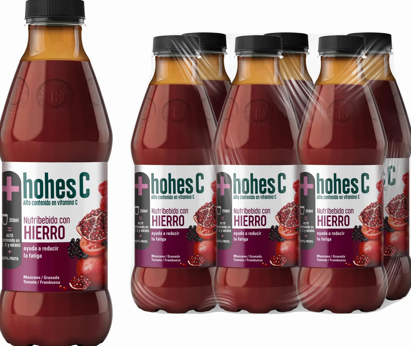 hohes C Zumo con Hierro y Vitaminas Pack 6 x 1L