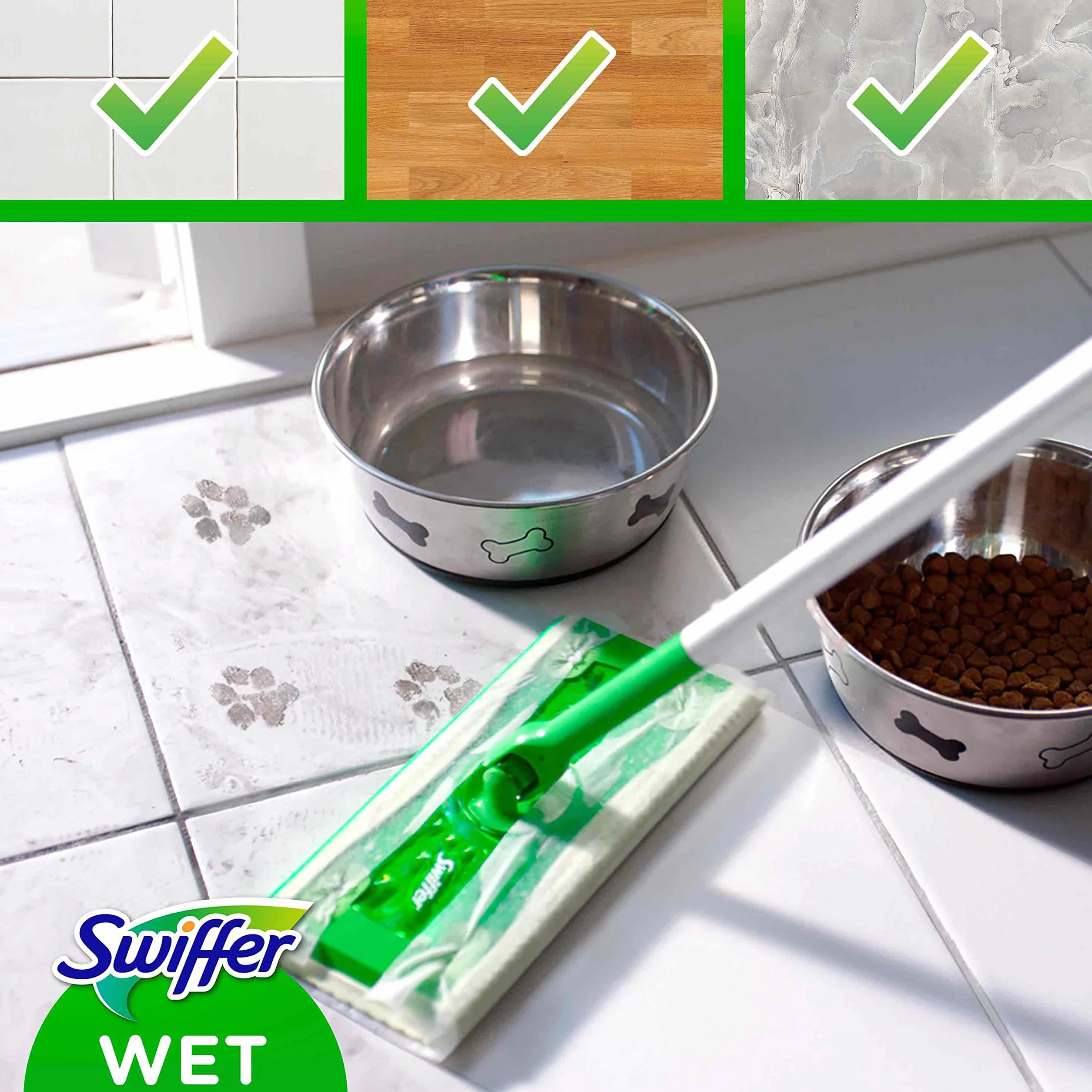 Swiffer Sweeper Kit Básico Con 1 Mopa, 8 Paños Secos Y 3 Húmedos Para Suelo