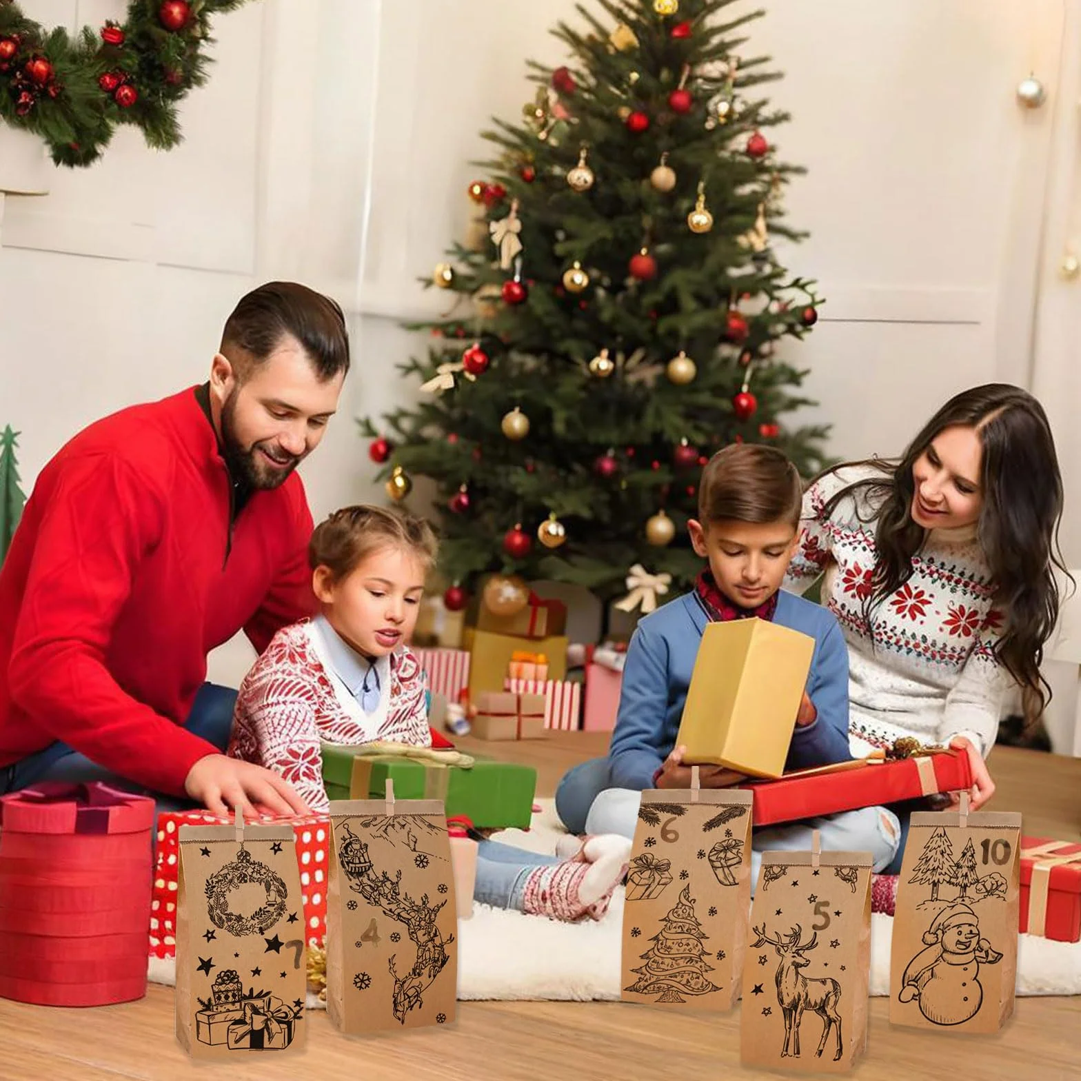 Calendario de Adviento para Rellenar 2025 Personalizado, 24 DIY para Niños y Adultos