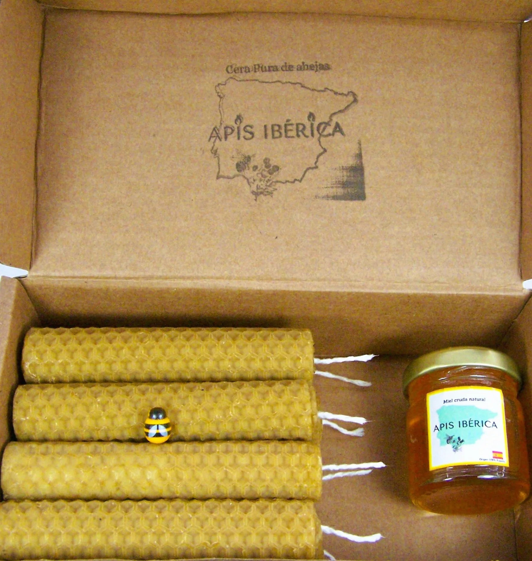 Velas de Miel 100% Cera de Abeja Natural Española - 8 velas - Aromaterapia Relajante - Decoración